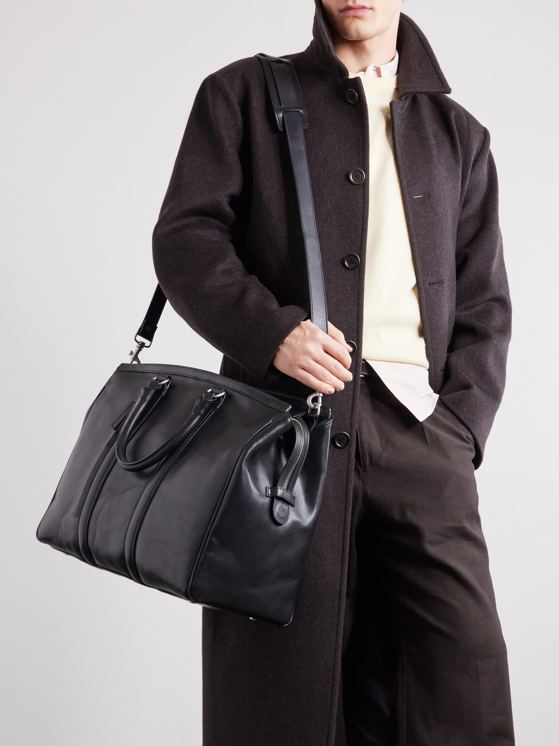 Officine Creative - Quentin 009 Leather Weekend Bag - Men - Black 