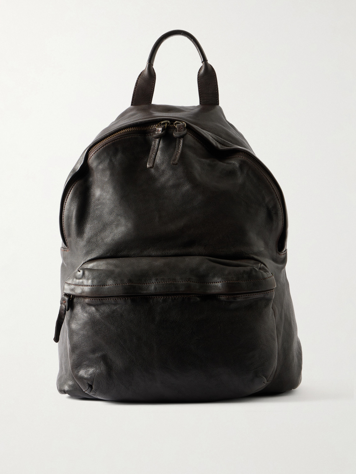 Officine Creative Ignis Leather Backpack In Purple