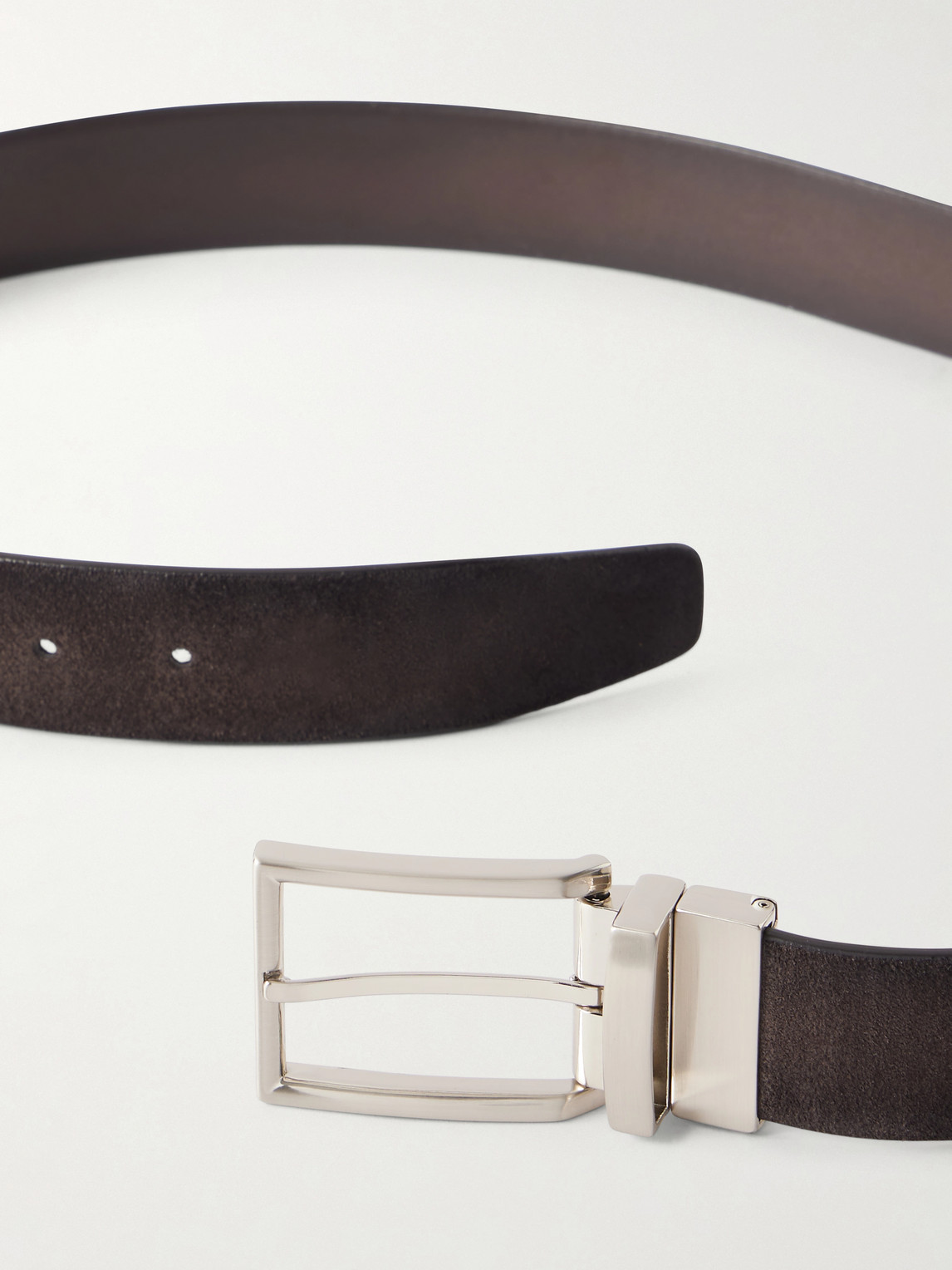  Officine Creative - 3.5cm Suede Belt - Men - Brown - Eu 95 