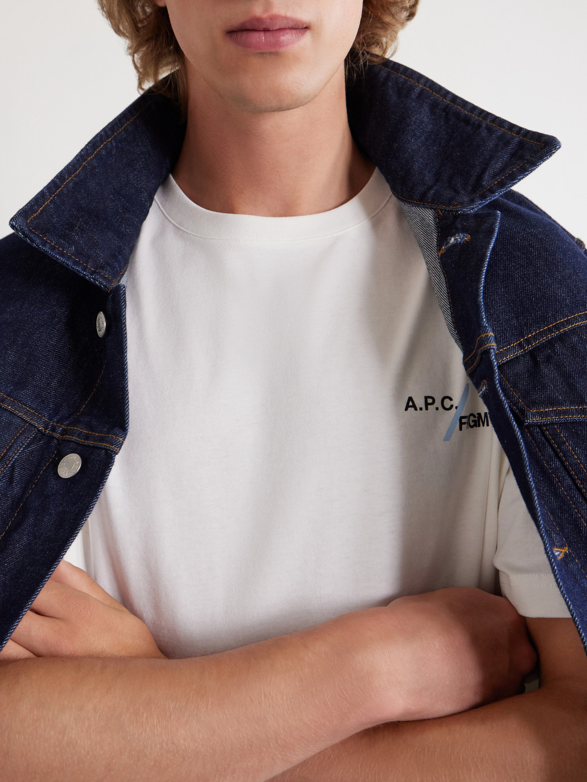 A.P.C. - Fragment Logo-Print Cotton-Jersey T-Shirt