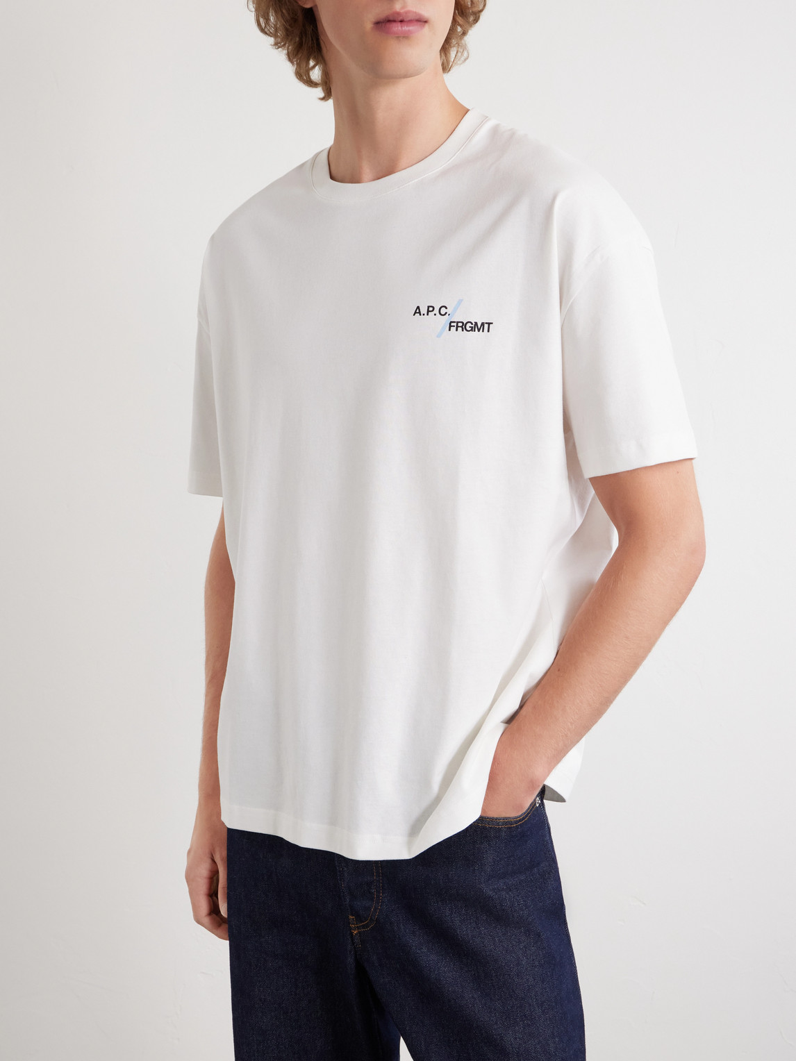 A.P.C. - Fragment Logo-Print Cotton-Jersey T-Shirt