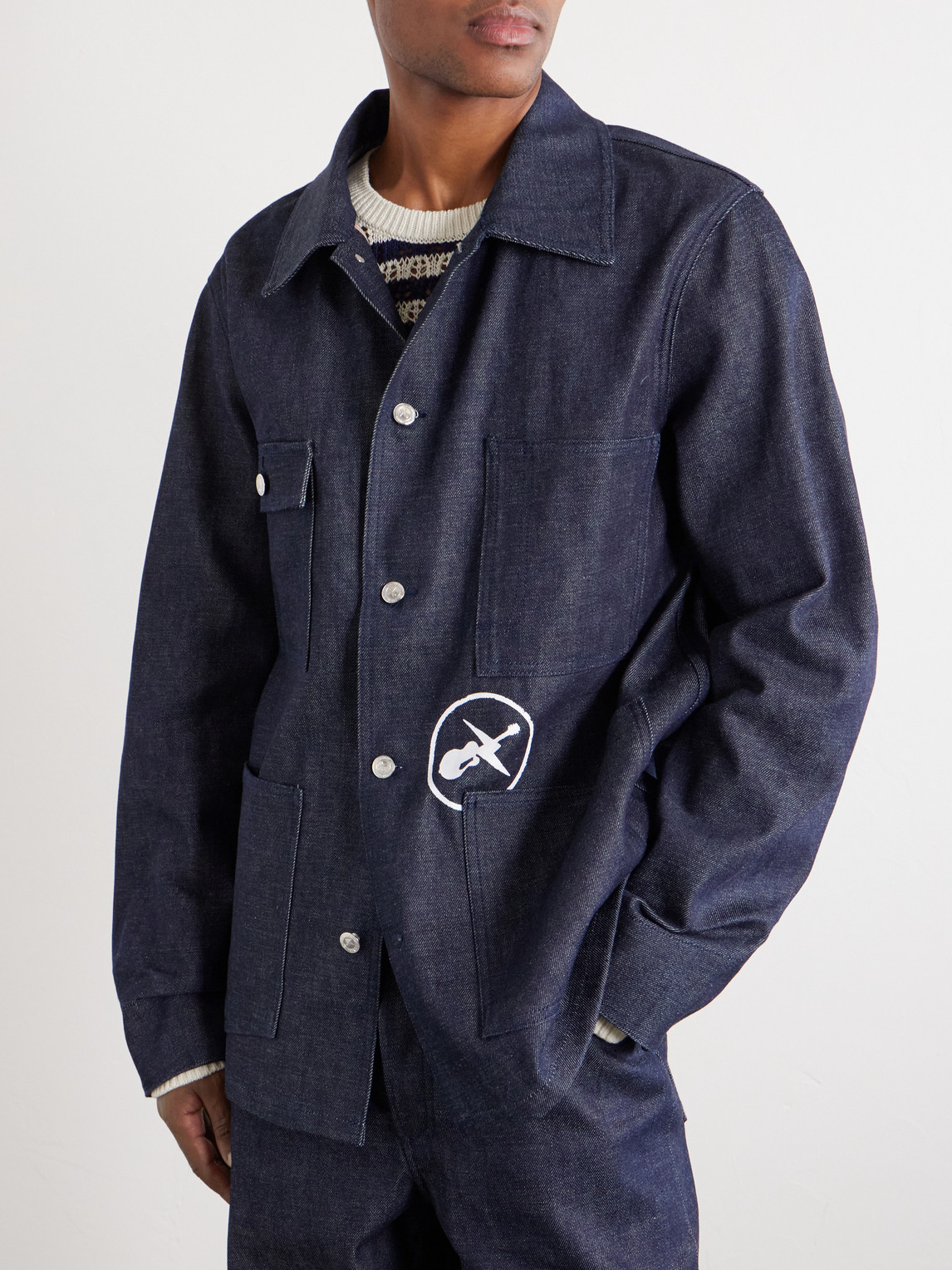 A.P.C. - Fragment Printed Denim Jacket