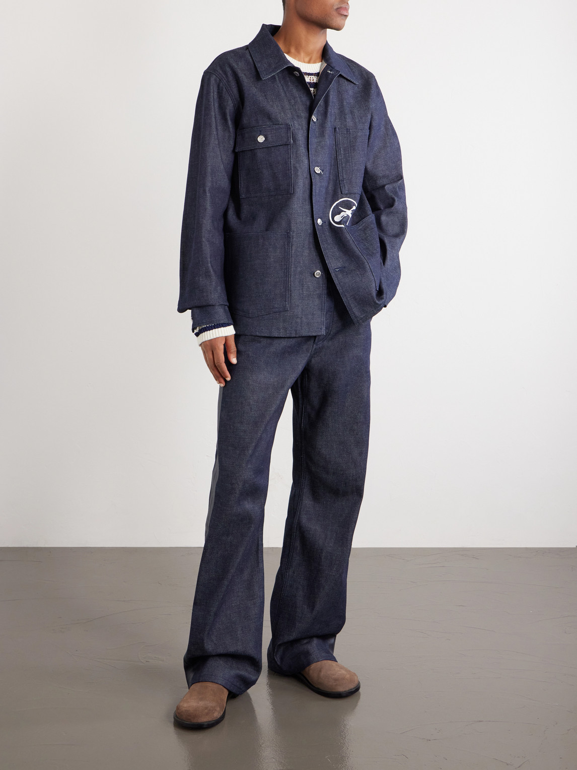 A.P.C. - Fragment Printed Denim Jacket