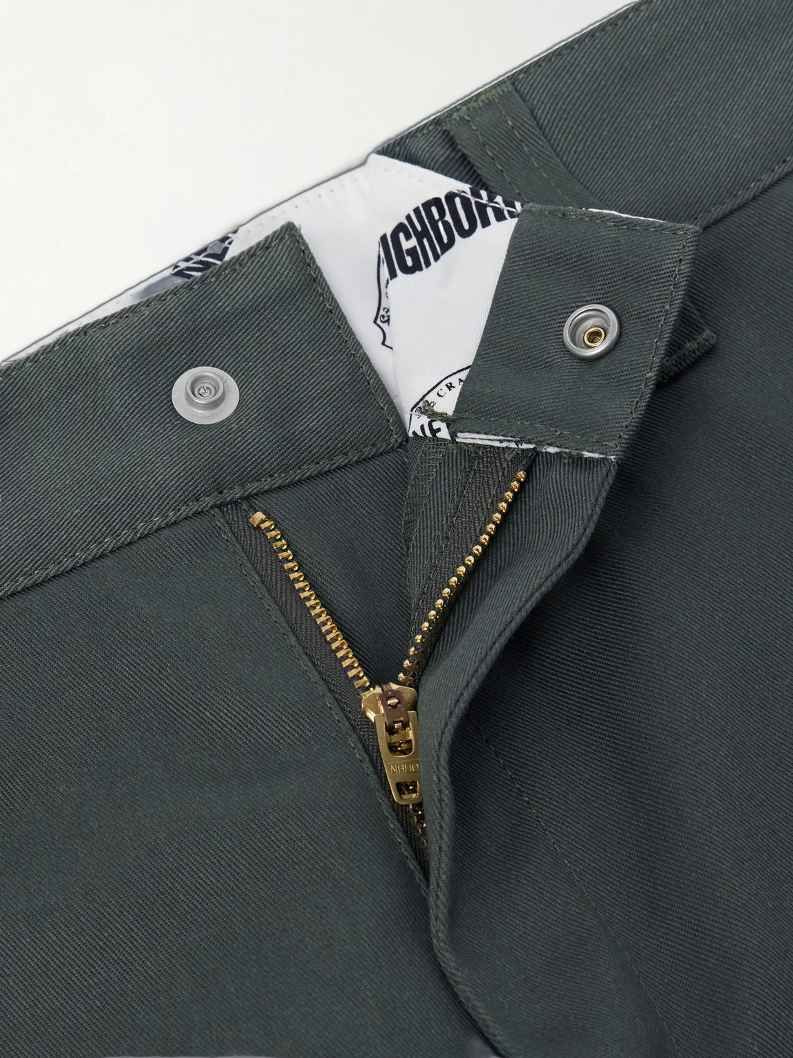 Straight-Leg Twill Trousers