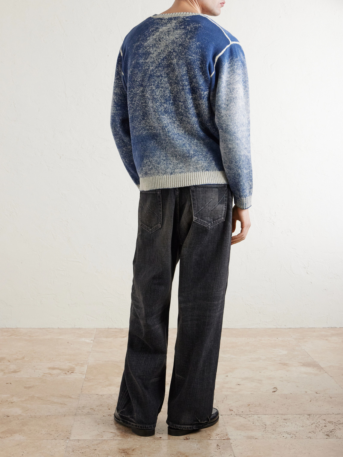 Washed Wide-Leg Jeans