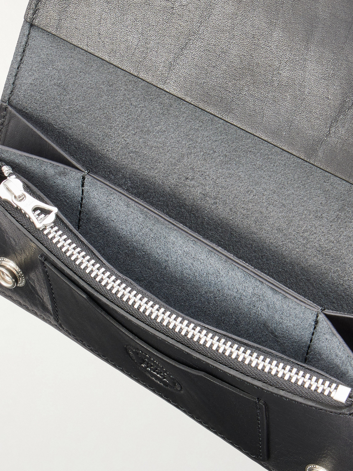  Neighborhood - Logo-embossed Leather Billfold Wallet - Men - Black 