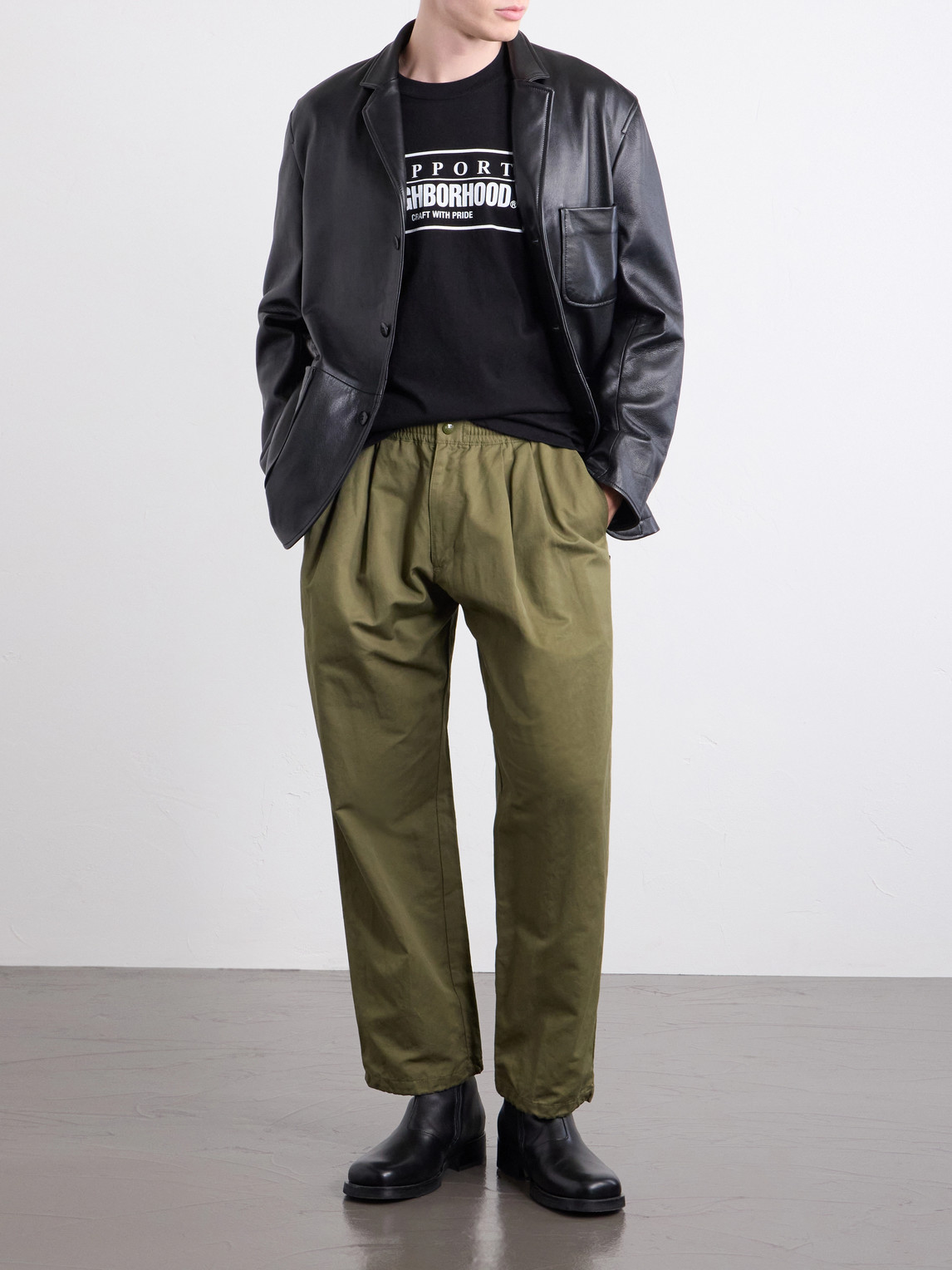 Wide-Leg Cotton And Linen-Blend Twill Trousers