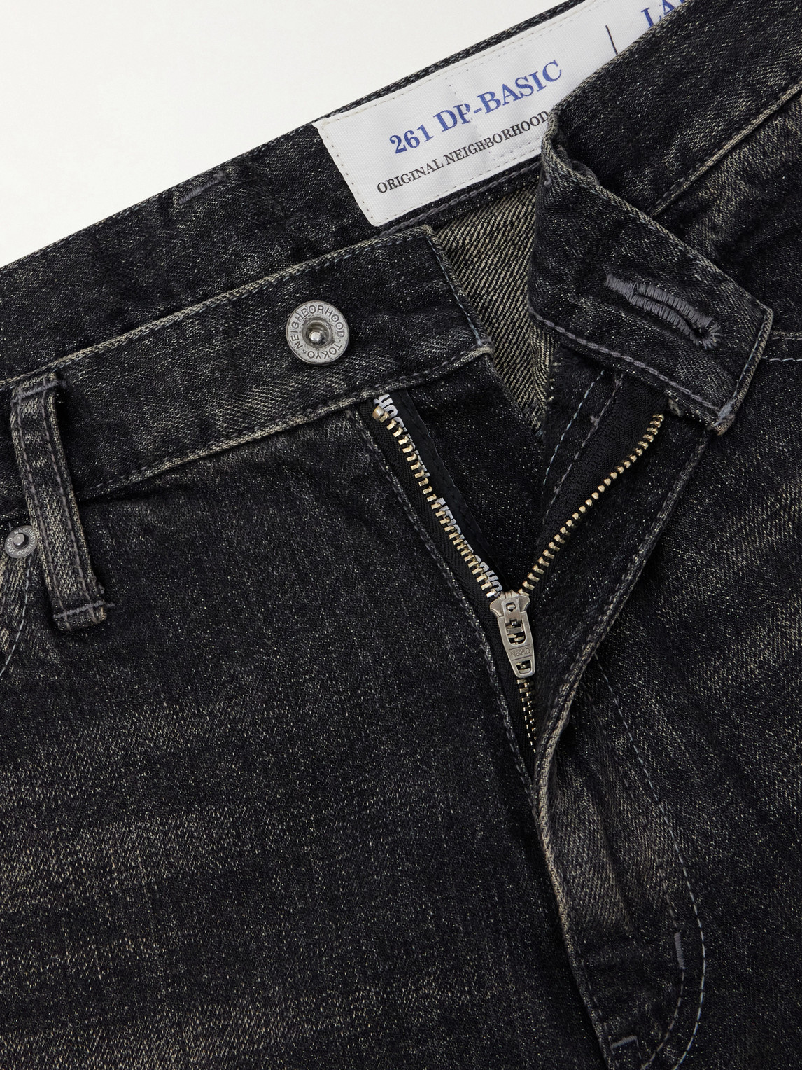 Washed Straight-Leg Denim
