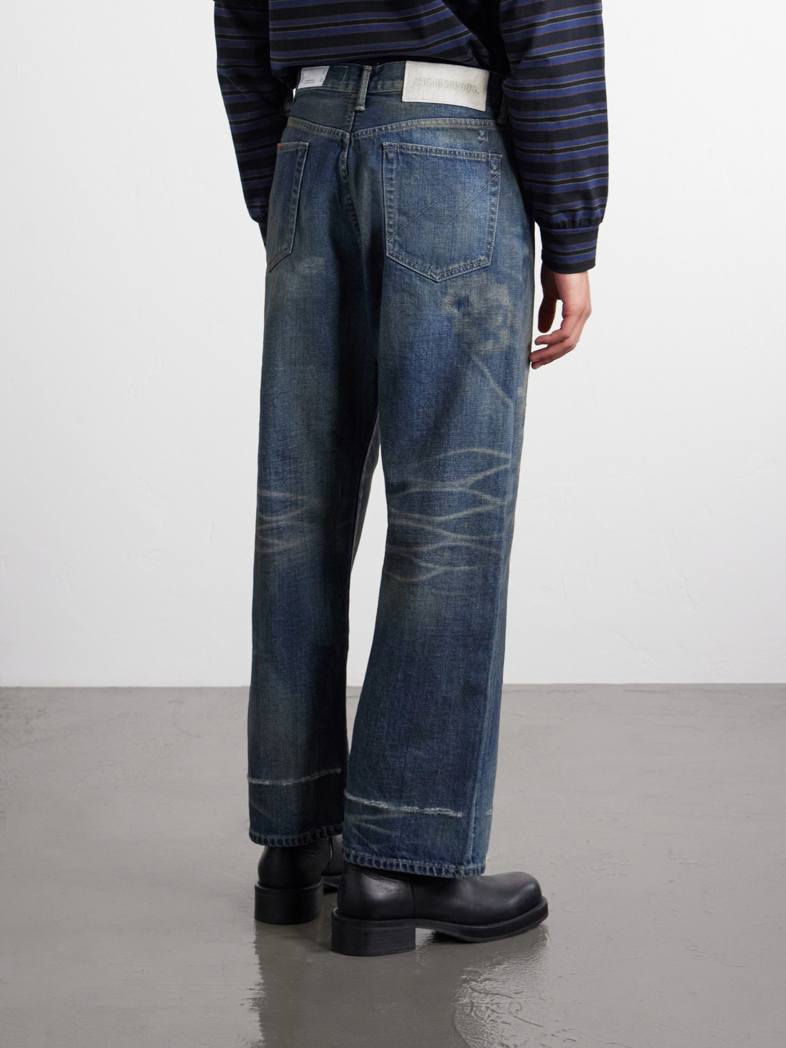 Savage Wide-Leg Bead-Embellished Distressed Jeans