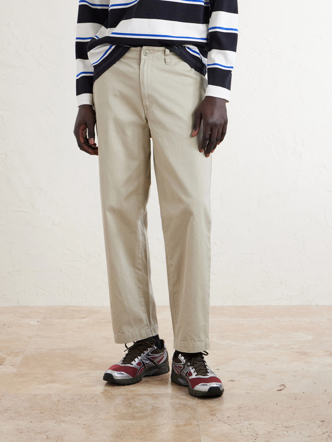 Straight-Leg Cotton Chinos
