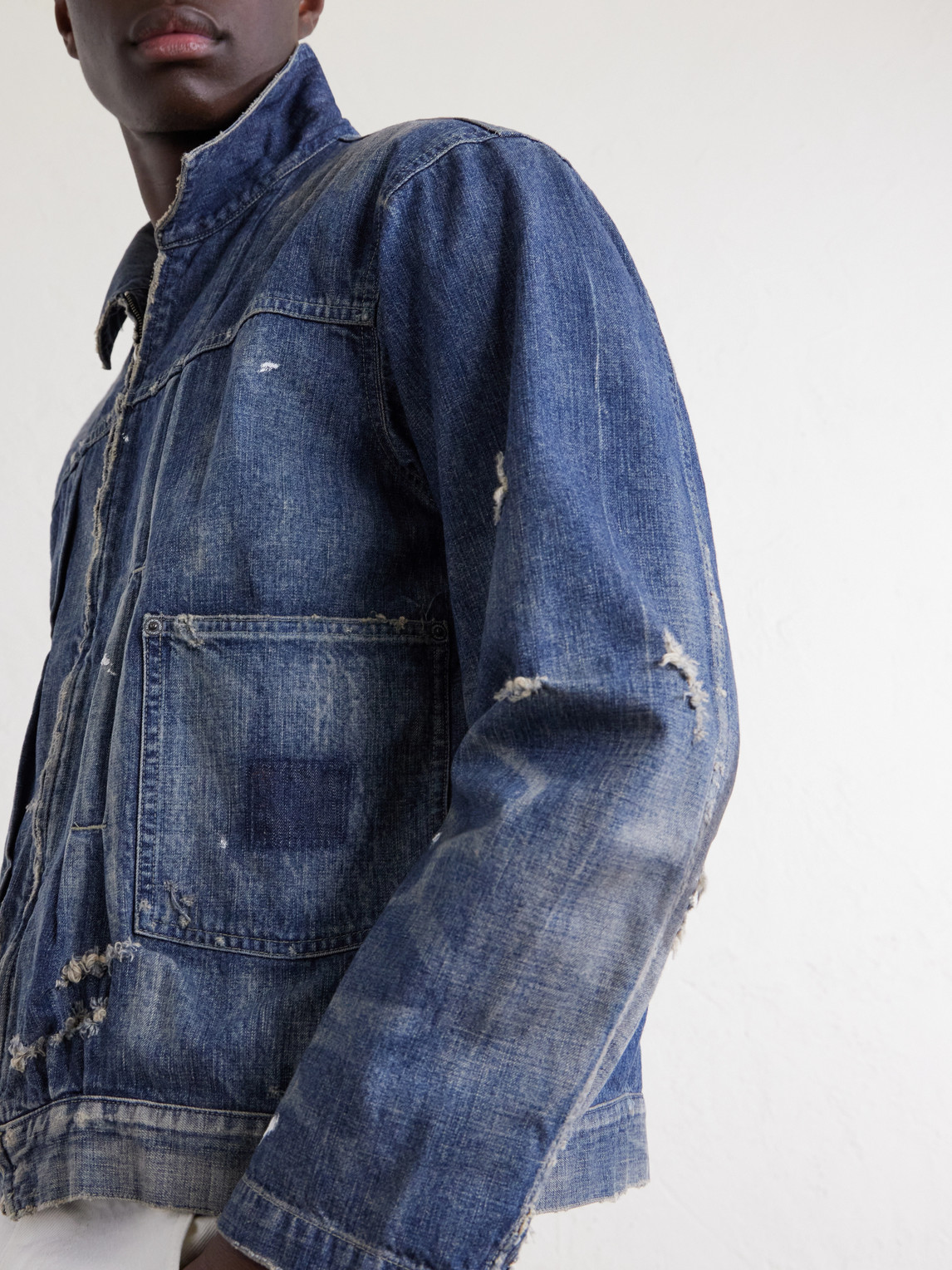Distressed Denim Jacket