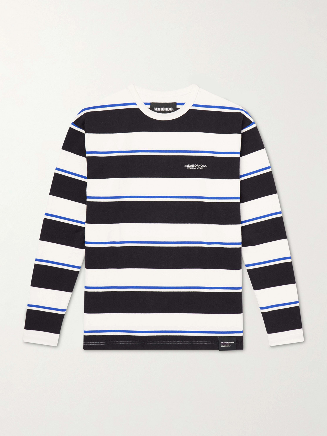Neighborhood Logo-Embroidered Striped Cotton-Jersey Sweater - Men | Thumbnail 6