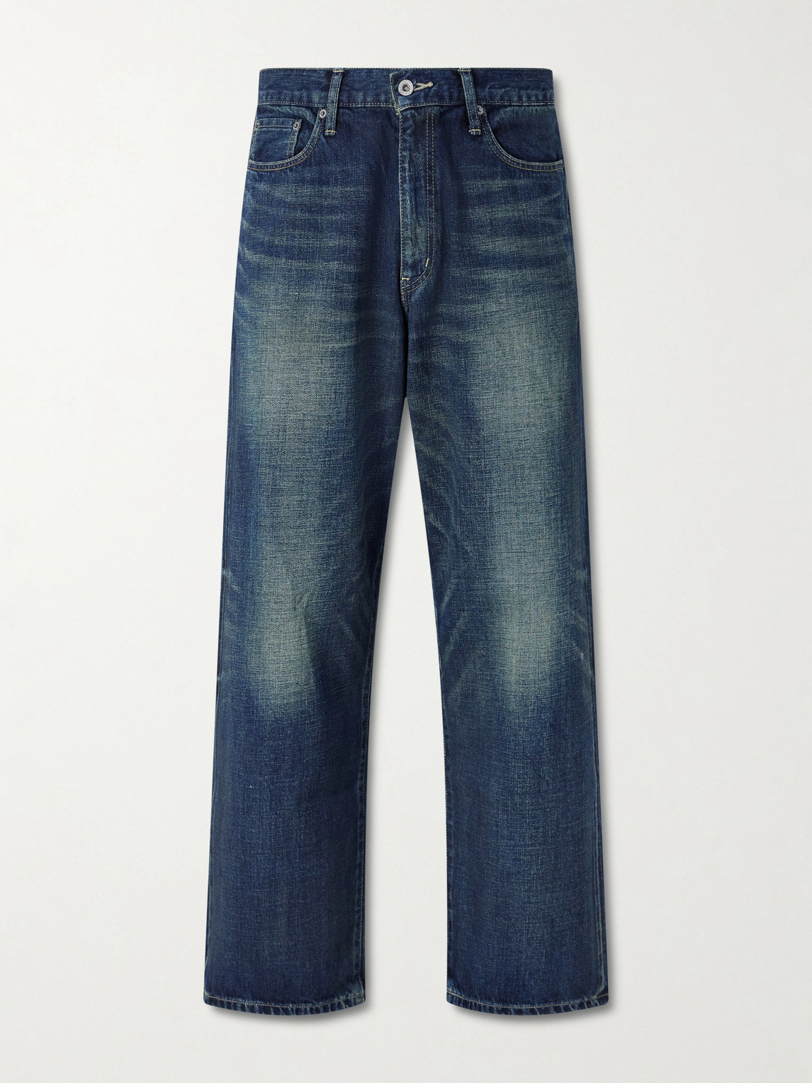 Neighborhood Washed Straight-Leg Jeans - Men