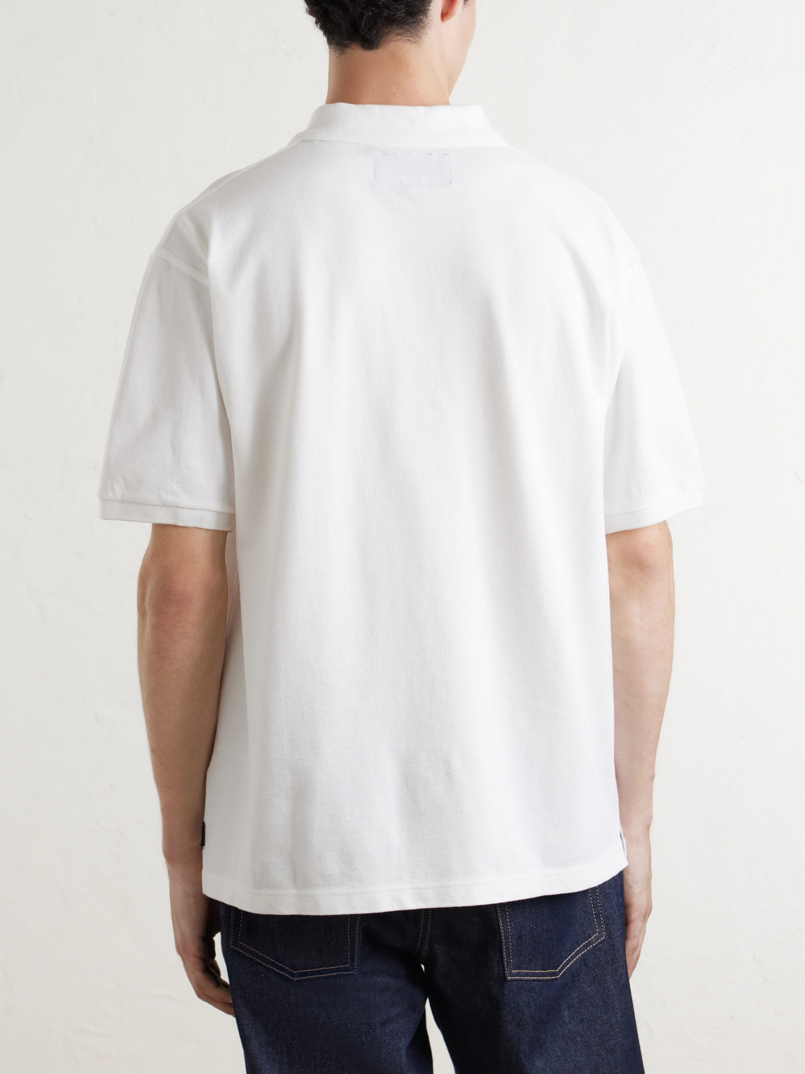 Logo-Appliquéd Embroidered Cotton-Piqué Polo Shirt