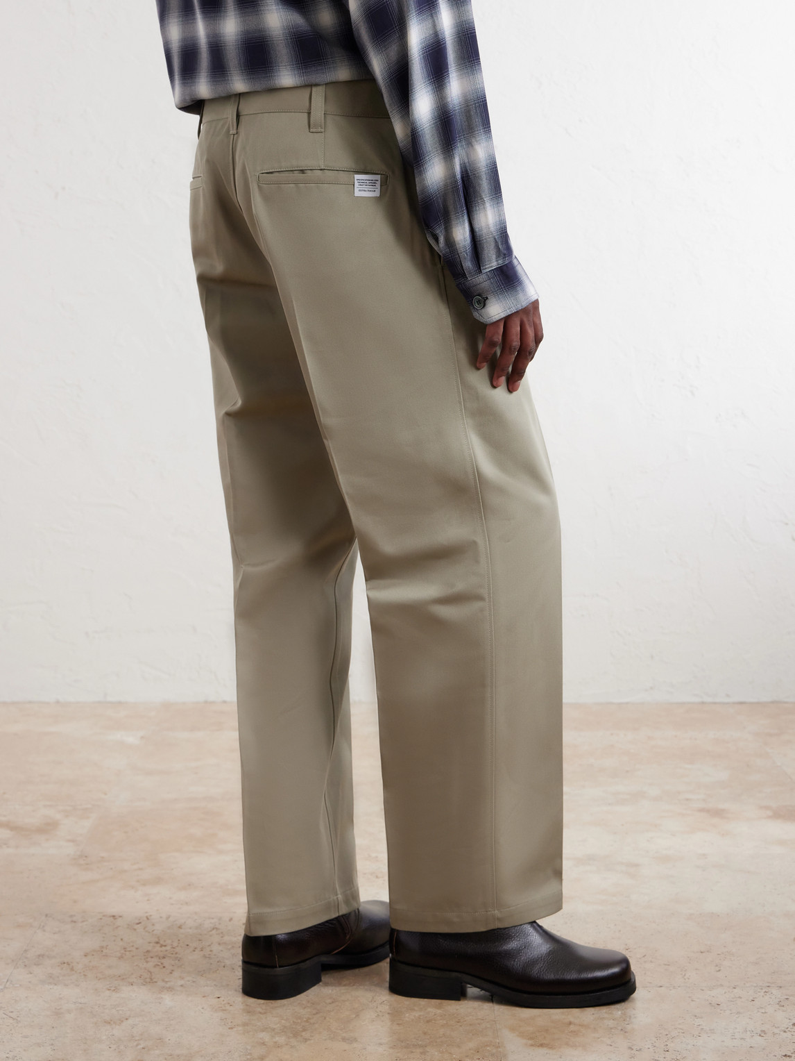 Straight-Leg Twill Trousers