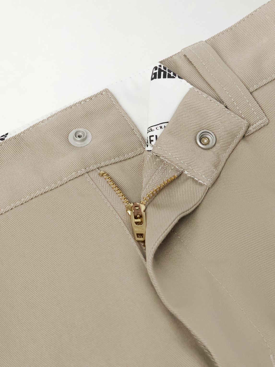 Straight-Leg Twill Trousers