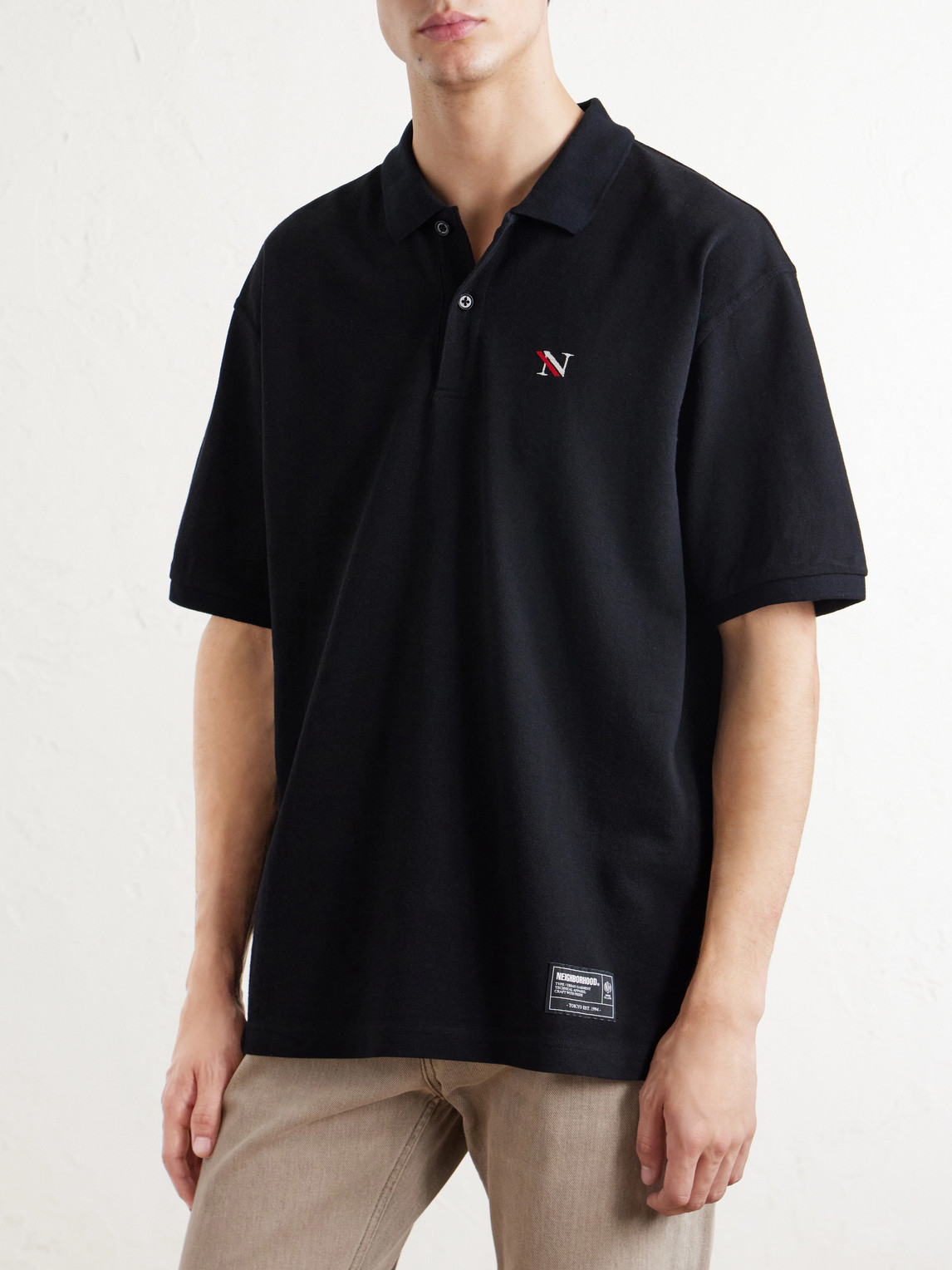 Logo-Appliquéd Embroidered Cotton-Piqué Polo Shirt