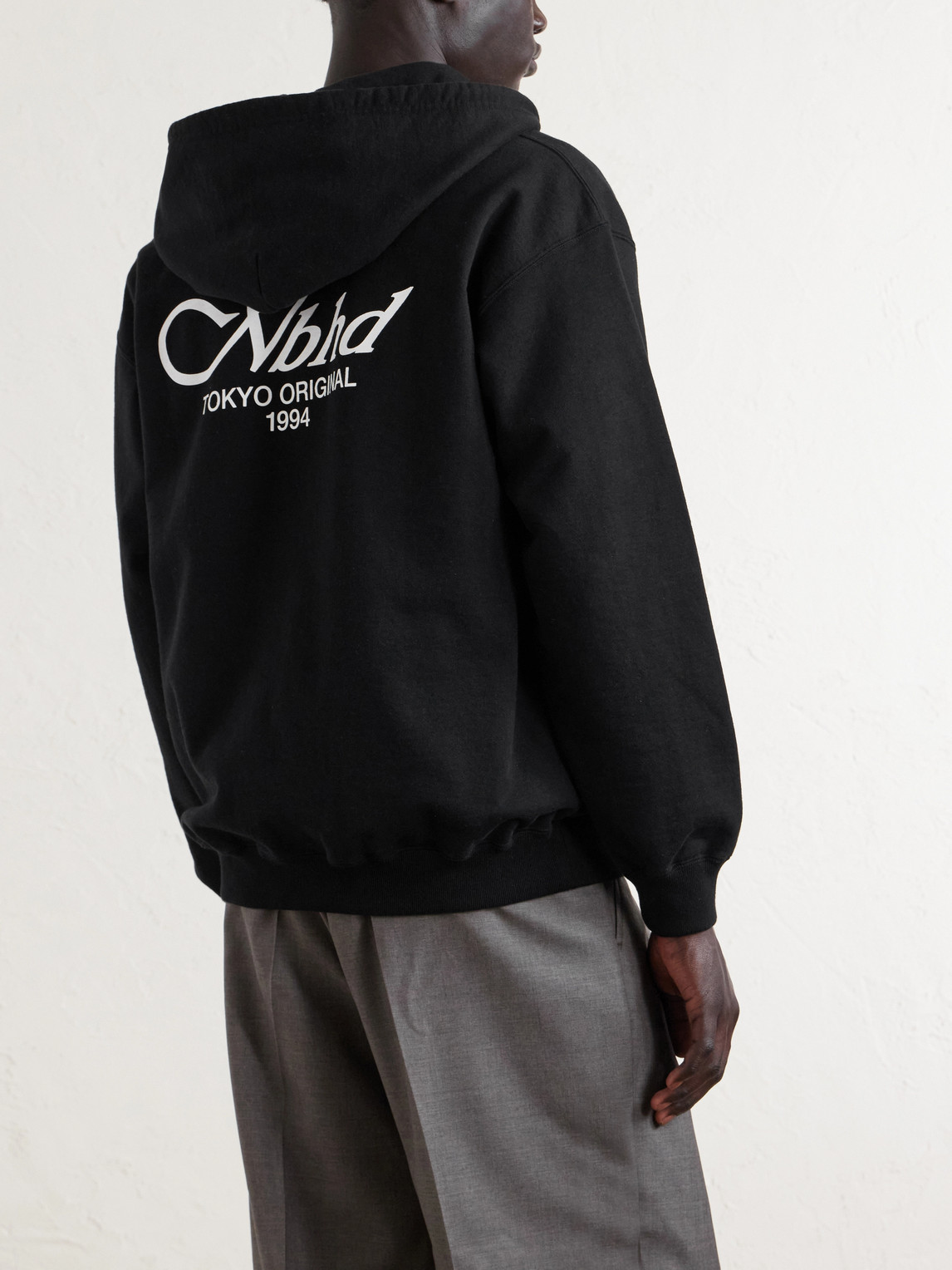 Staple Logo-Print Cotton-Fleece Zip-Up Hoodie