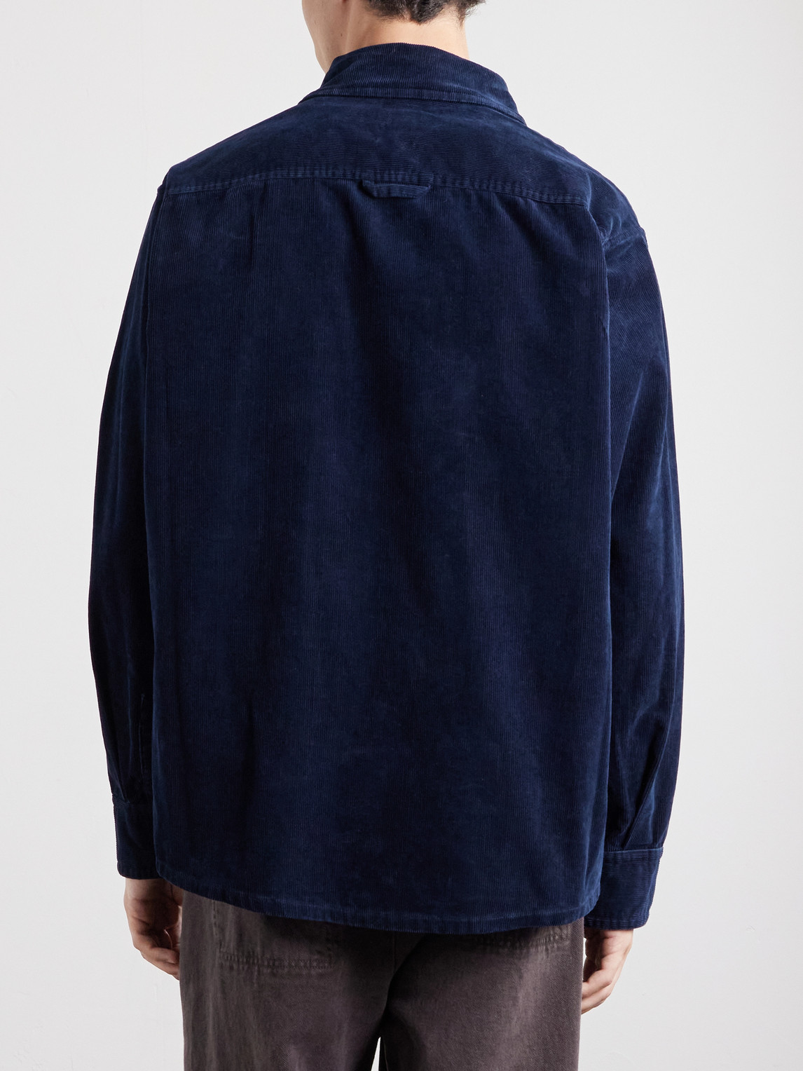 A.P.C. - Basile Logo-Embroidered Cotton-Corduroy Shirt