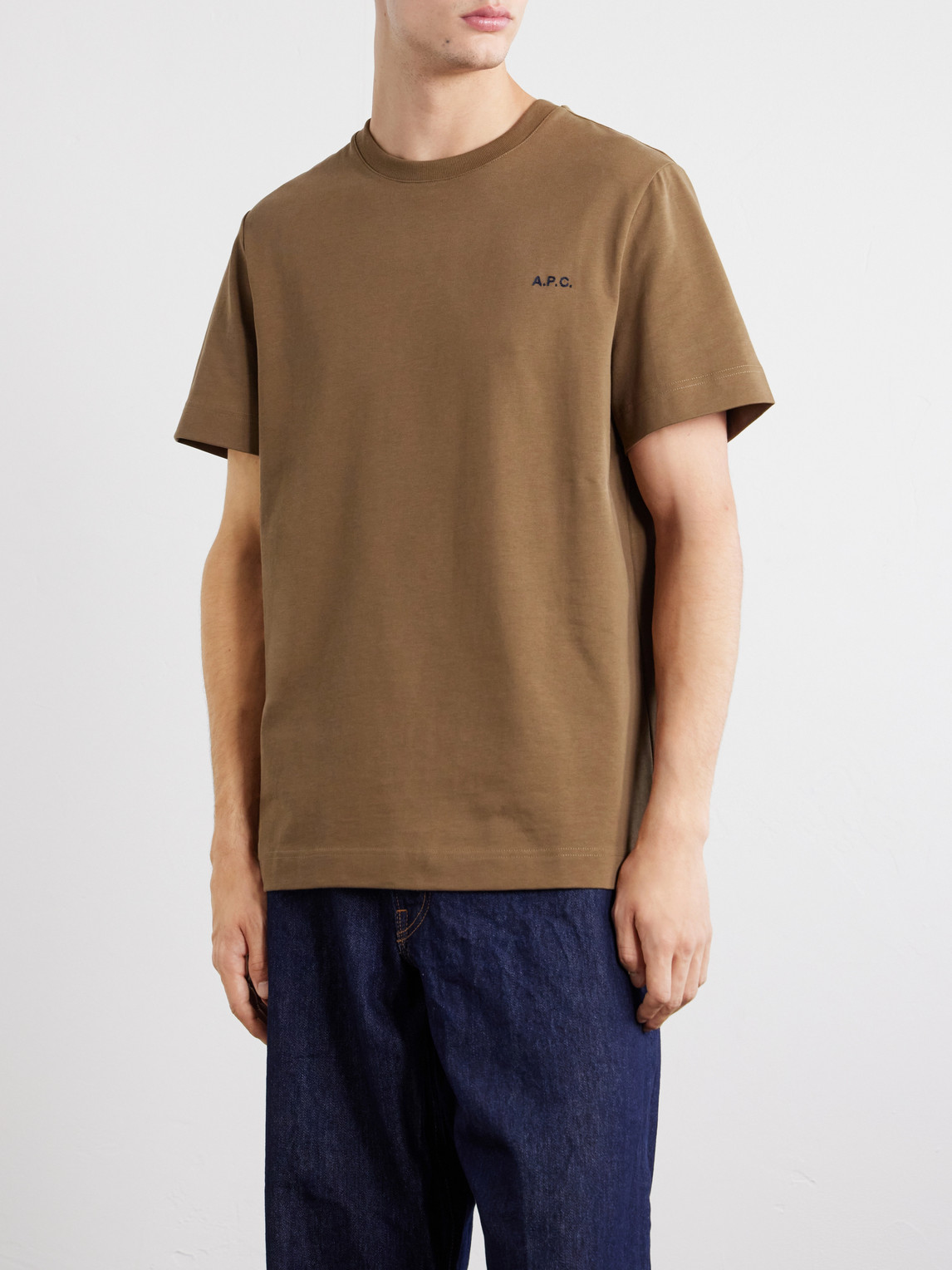 A.P.C. - Oliver Logo-Embroidered Cotton-Jersey T-Shirt
