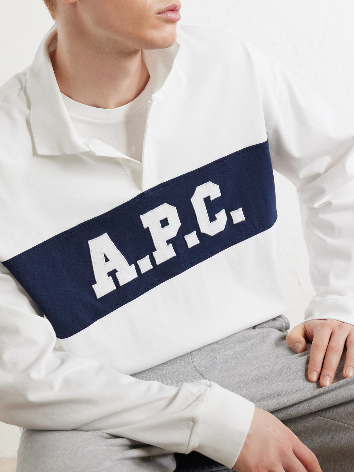 A.P.C. - Alexis Logo-Embroidered Cotton-Jersey Polo Shirt
