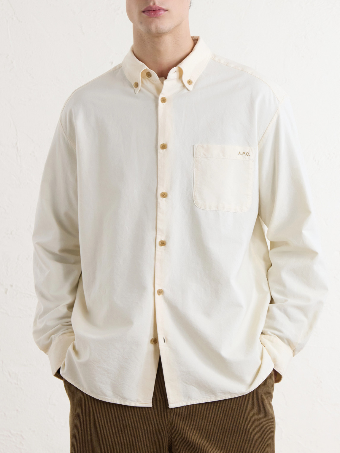 A.P.C. - Mateo Logo-Embroidered Cotton Shirt