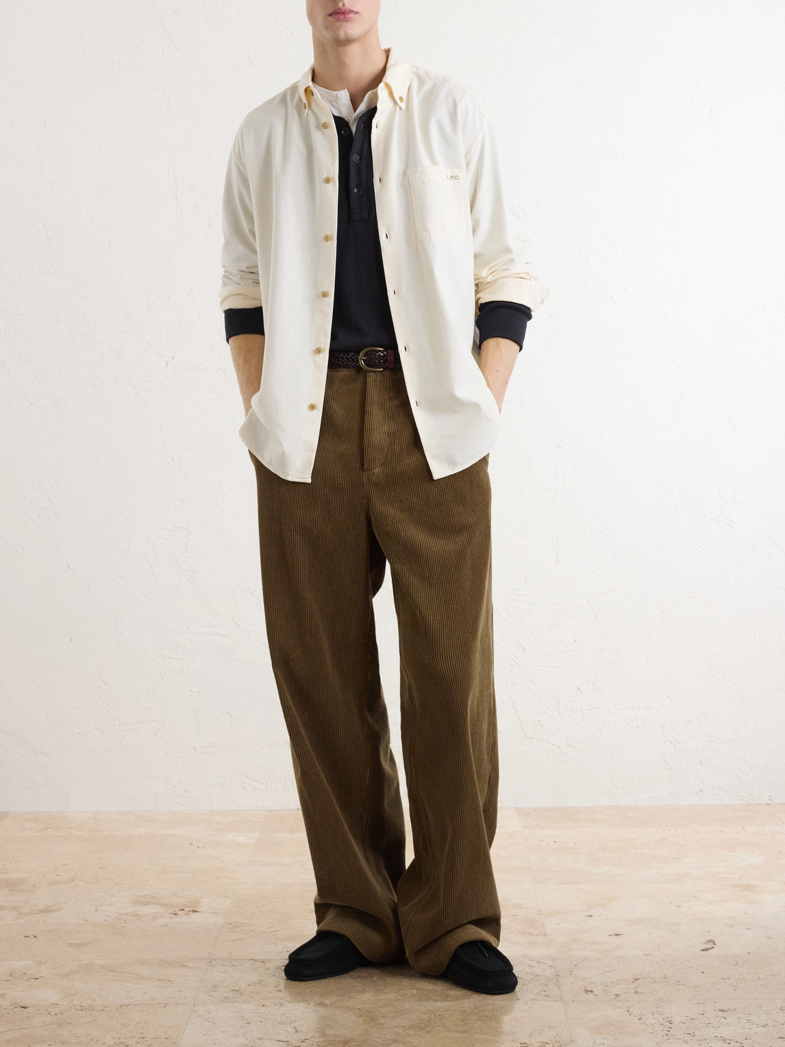 A.P.C. - Mateo Logo-Embroidered Cotton Shirt