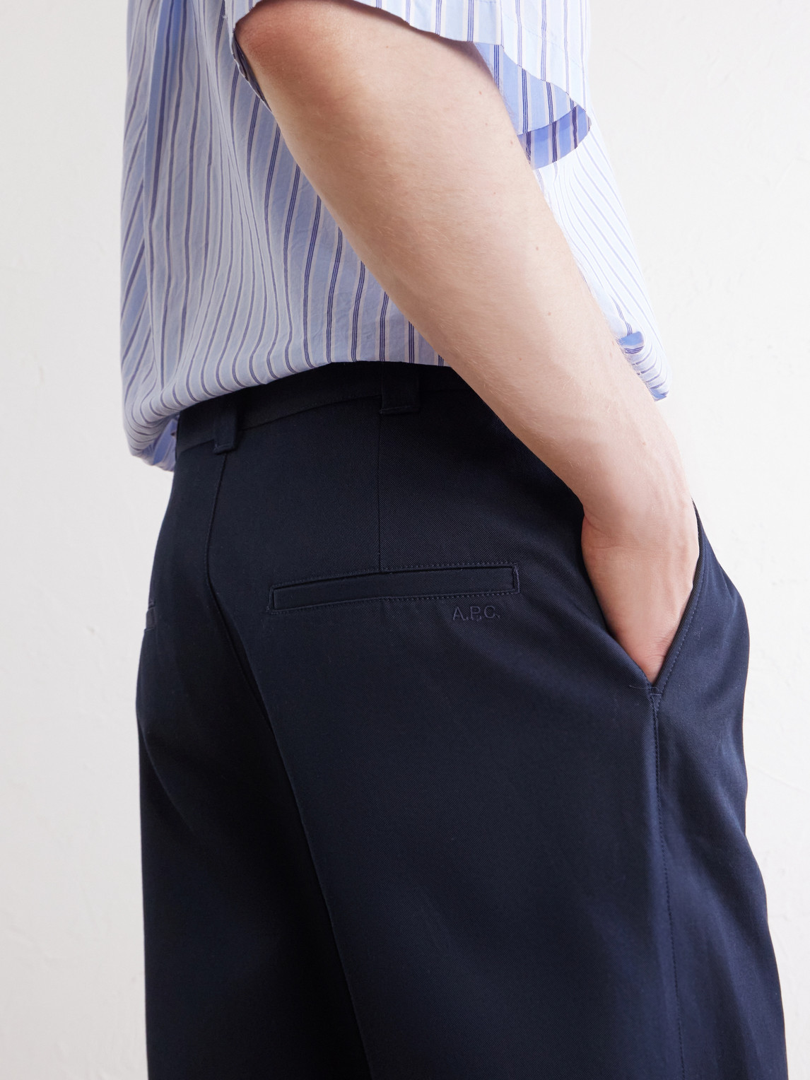 A.P.C. - Ricky Straight-Leg Pleated Organic Cotton Trousers