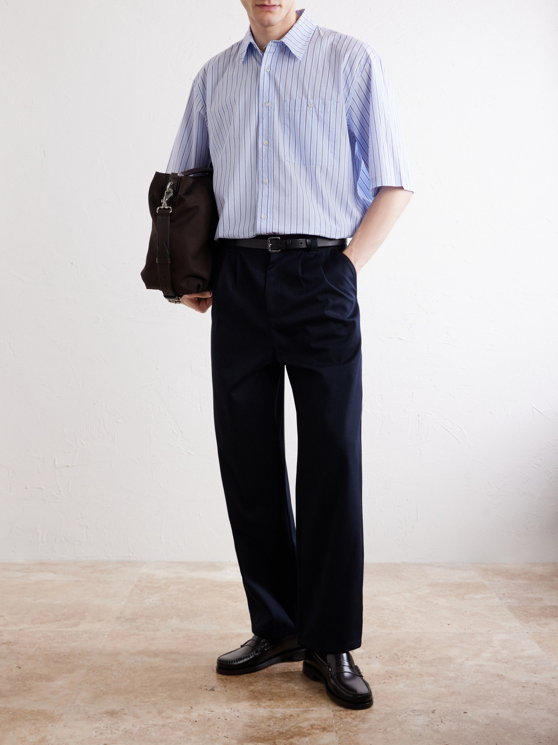 A.P.C. - Ricky Straight-Leg Pleated Organic Cotton Trousers