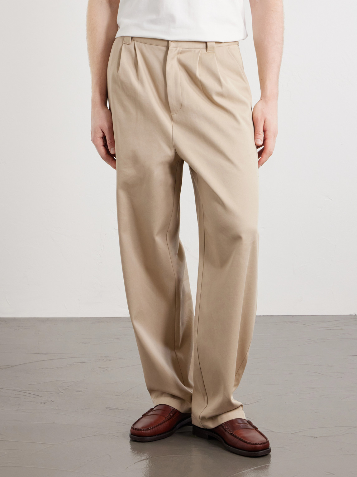 A.P.C. - Ricky Straight-Leg Pleated Organic Cotton Trousers