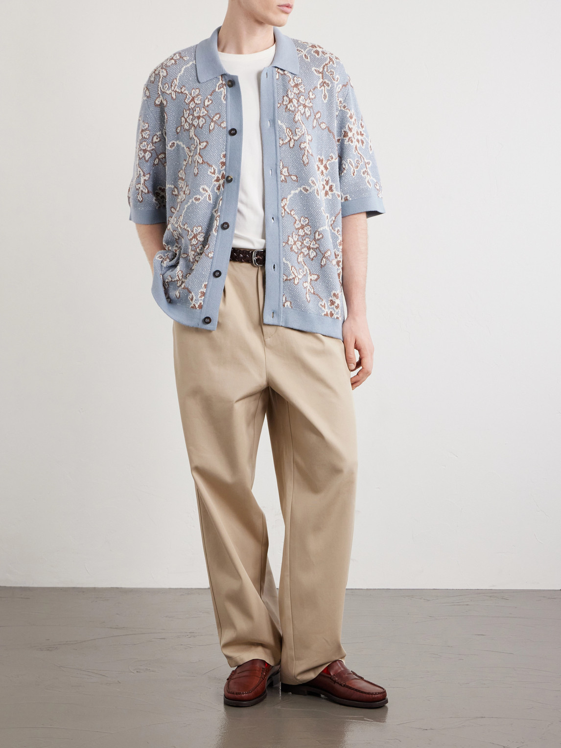 A.P.C. - Ricky Straight-Leg Pleated Organic Cotton Trousers