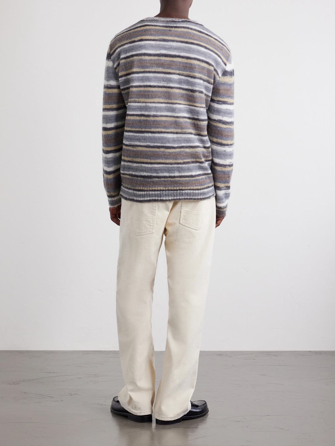  A.p.c. - Hector Striped Knitted Sweater - Men - Gray - Xs 