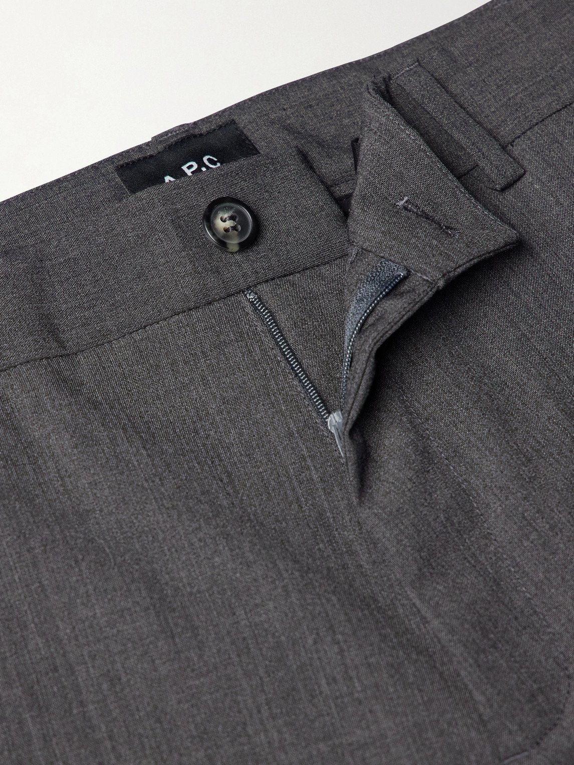 A.P.C. - Dylan Straight-Leg Wool-Blend Grain De Poudre Trousers