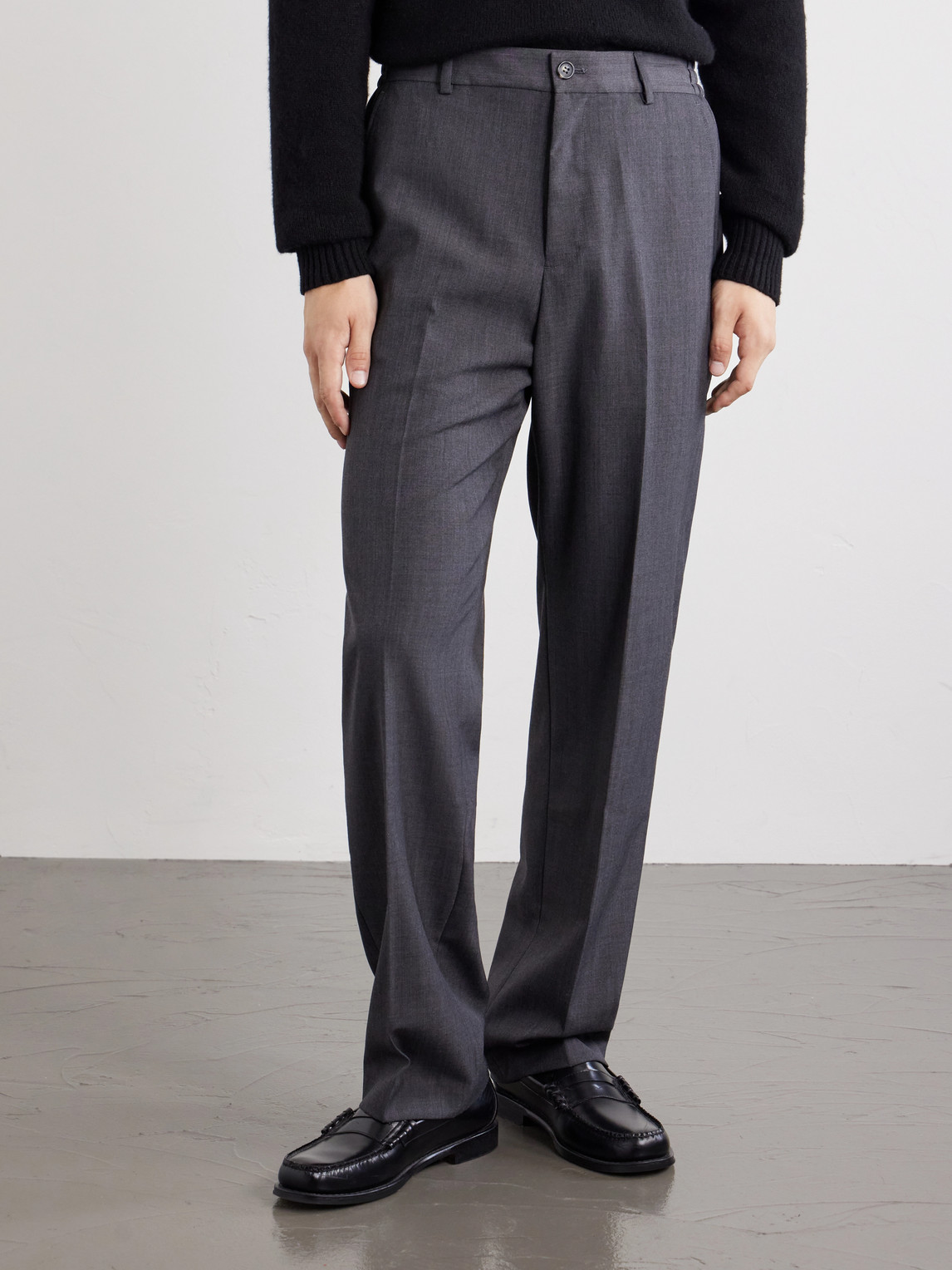 A.P.C. - Dylan Straight-Leg Wool-Blend Grain De Poudre Trousers