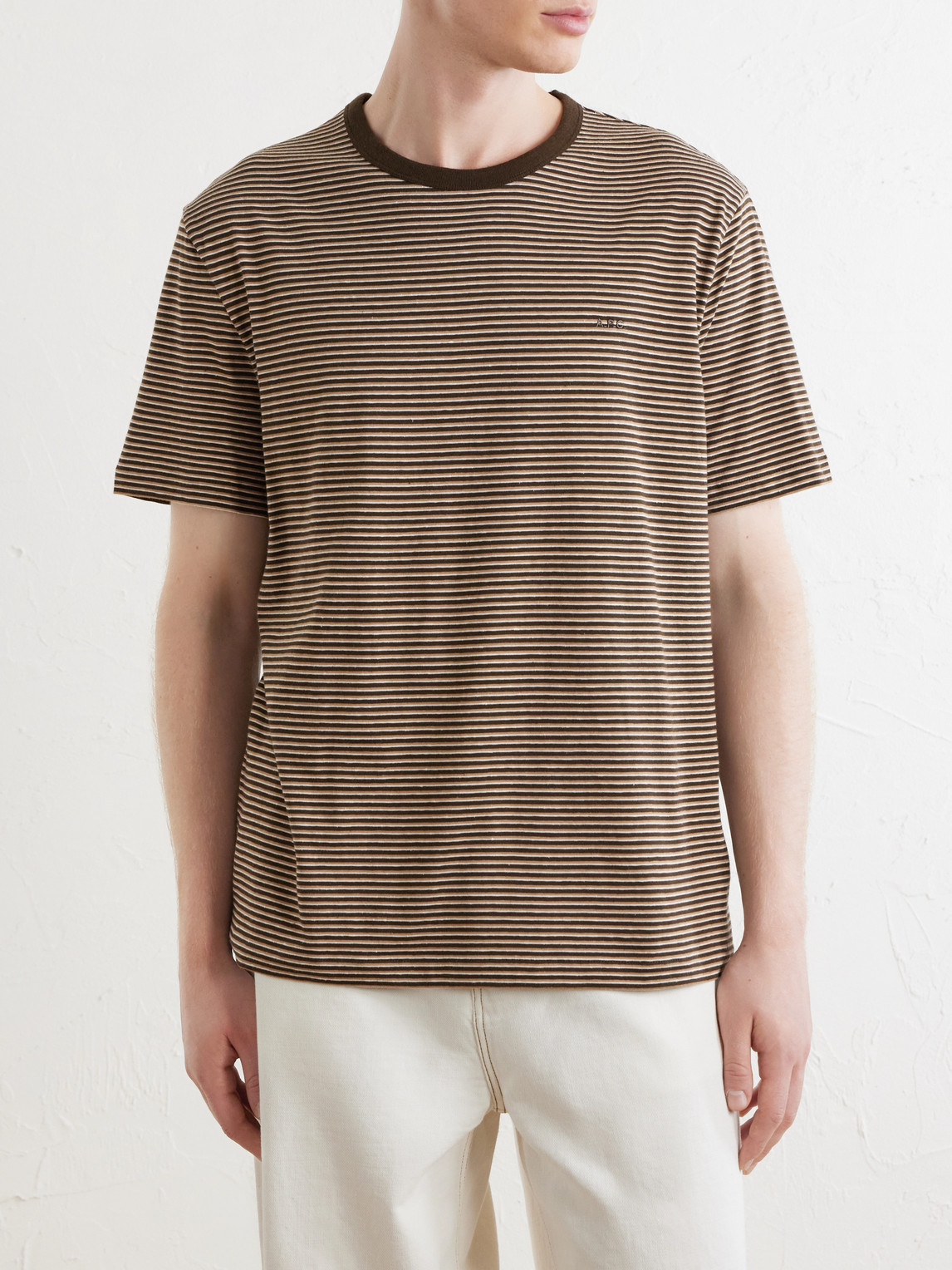 A.P.C. - Josh Striped Cotton-Jersey T-Shirt