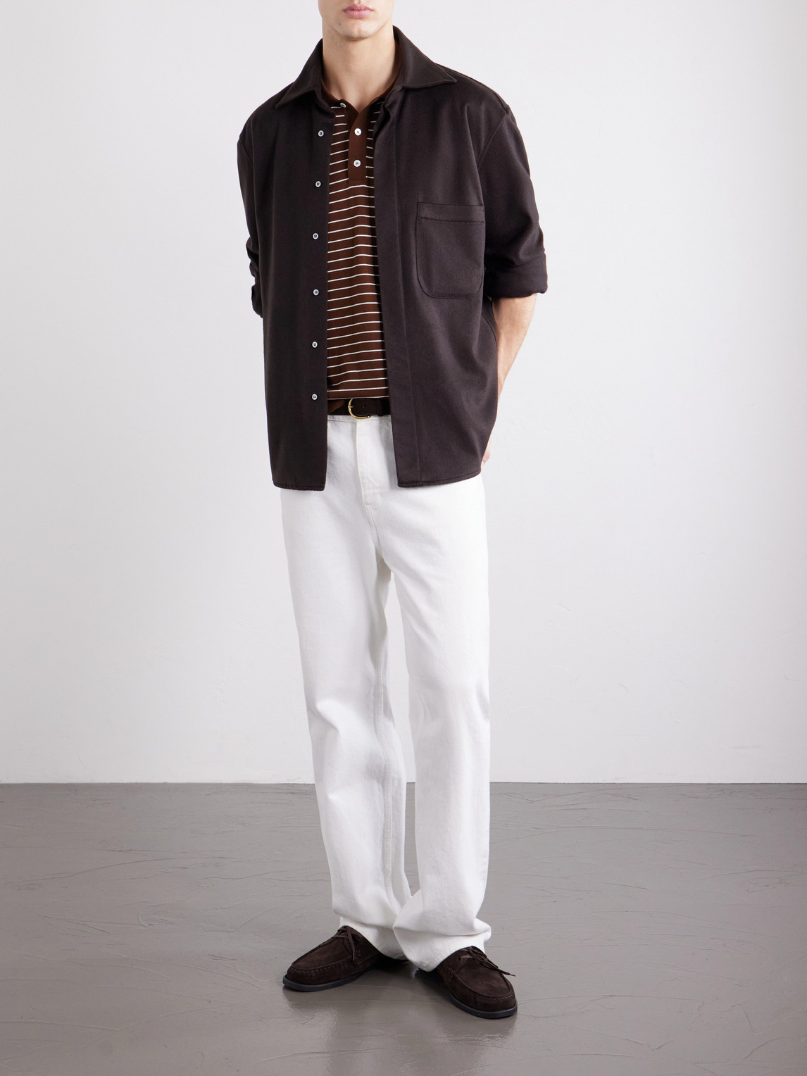 A.P.C. - Tristan Logo-Embroidered Striped Cotton Polo Shirt