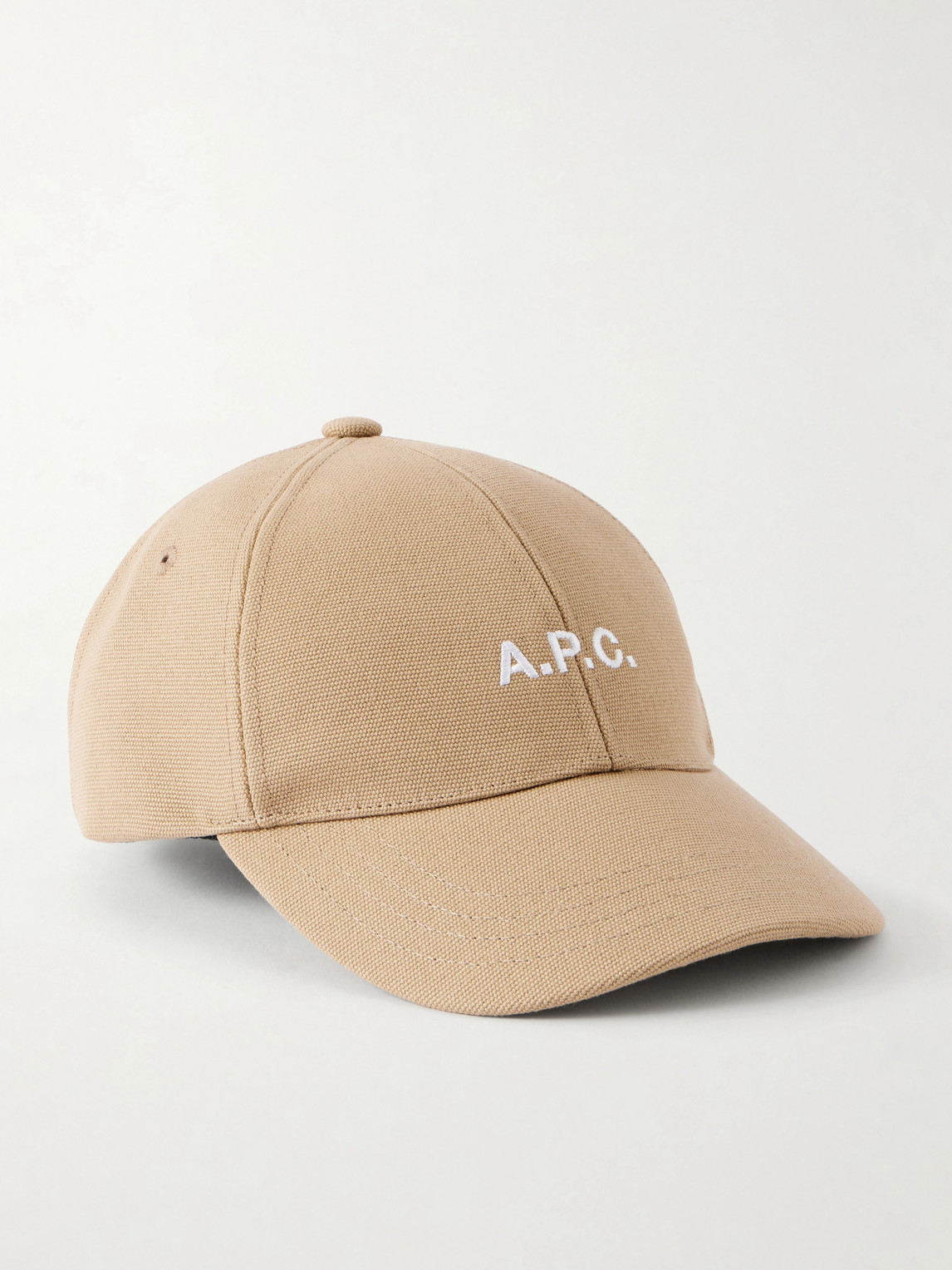 A.p.c. Charlie Logo-embroidered Cotton-canvas Baseball Cap In Gray