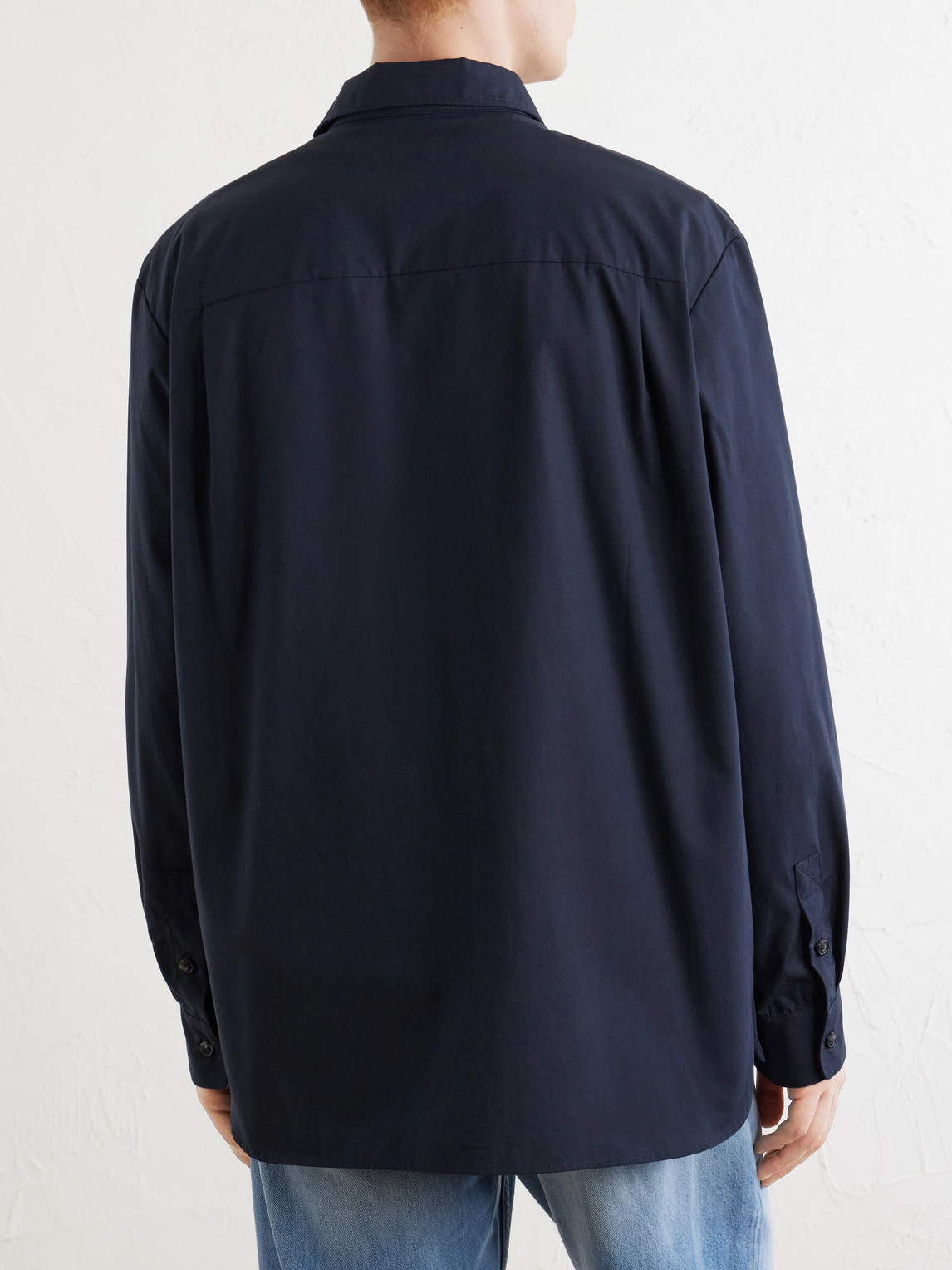 A.P.C. - Malo Logo-Embroidered Organic Cotton-Poplin Shirt
