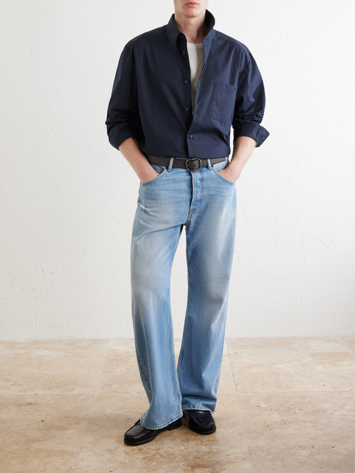 A.P.C. - Malo Logo-Embroidered Organic Cotton-Poplin Shirt
