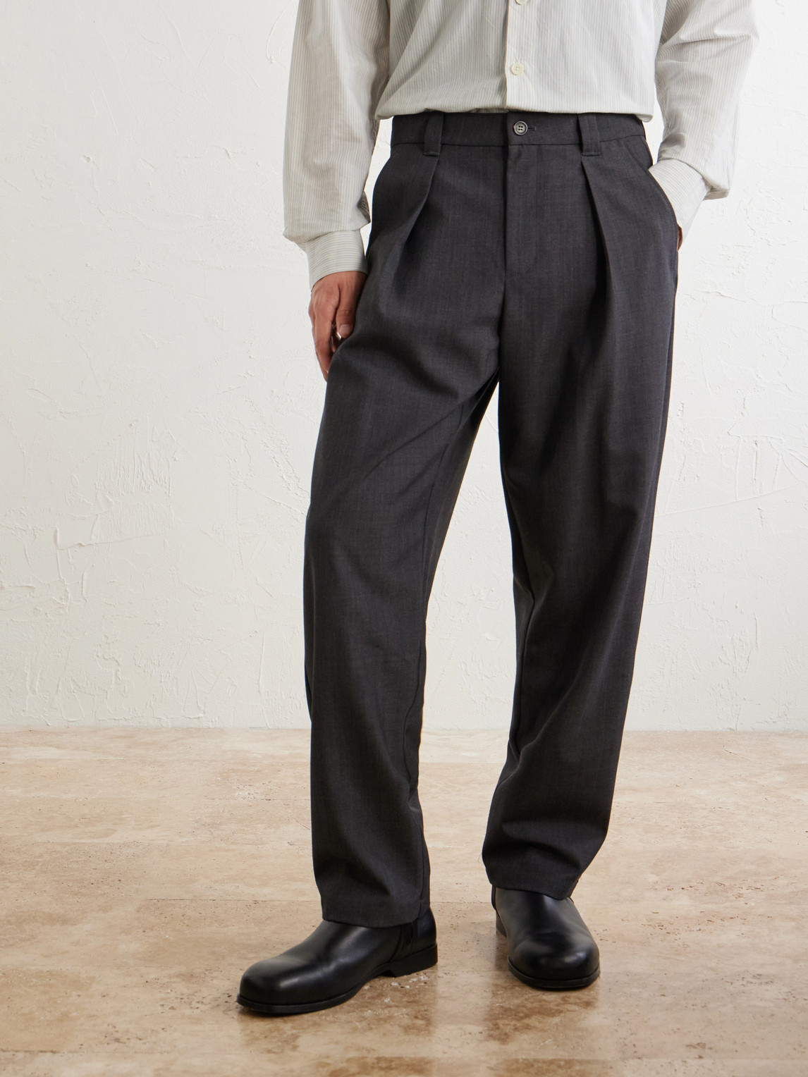 A.P.C. - Renato Wide-Leg Pleated Twill Trousers