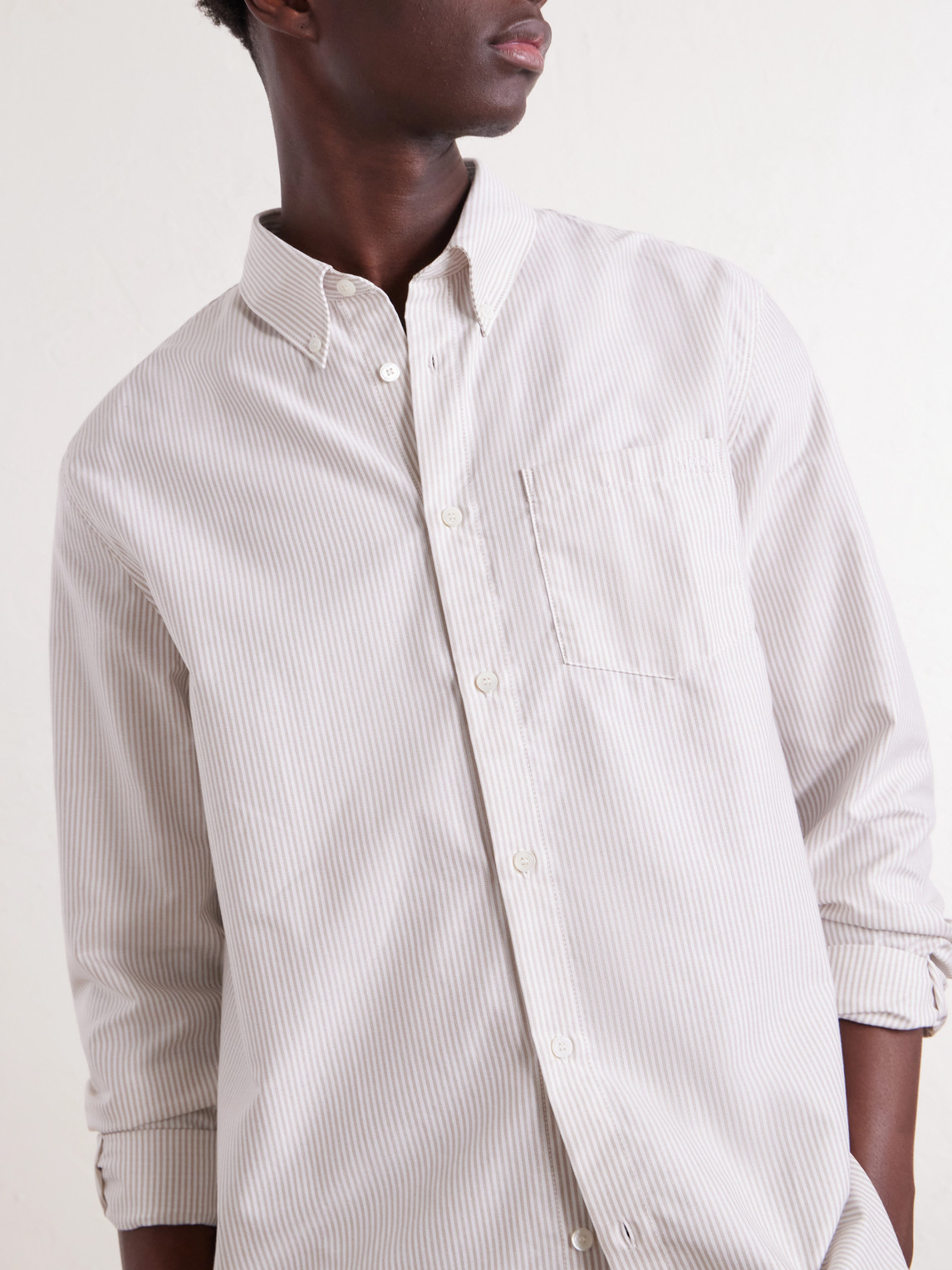 A.P.C. - Button-Down Collar Striped Cotton Shirt