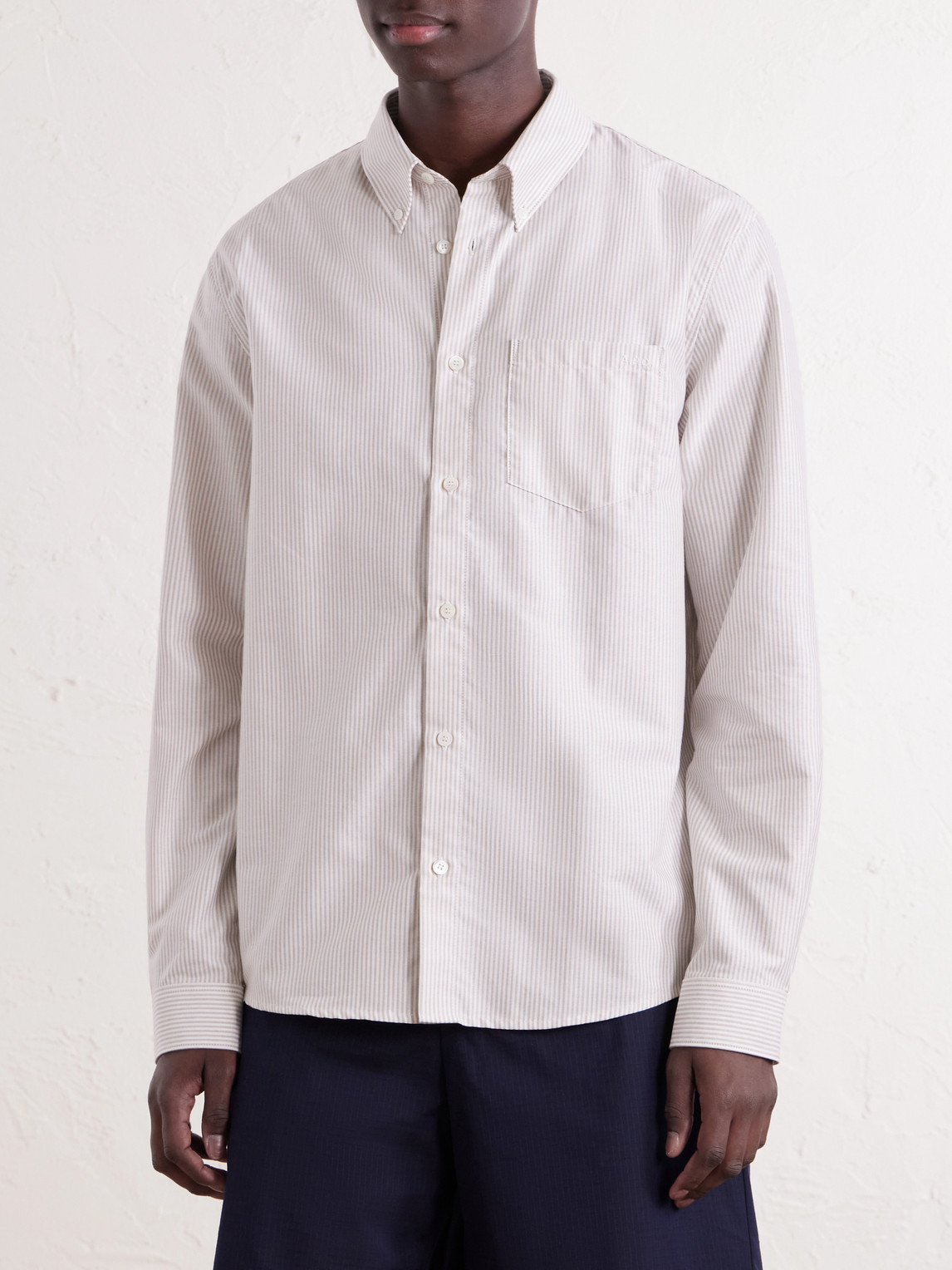 A.P.C. - Button-Down Collar Striped Cotton Shirt