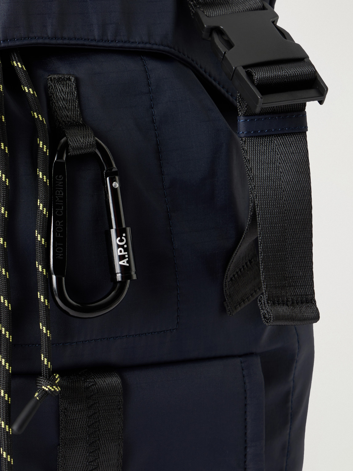 A.p.c. Technical Nylon Backpack With Flap Closure In Blue