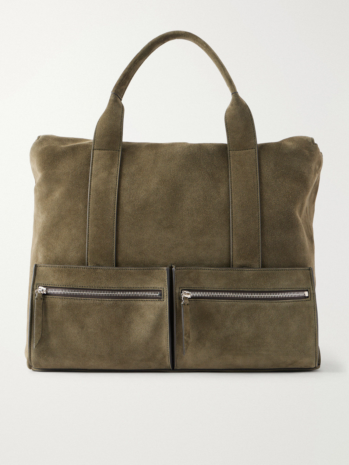 Metier Racer Suede Tote Bag In Green