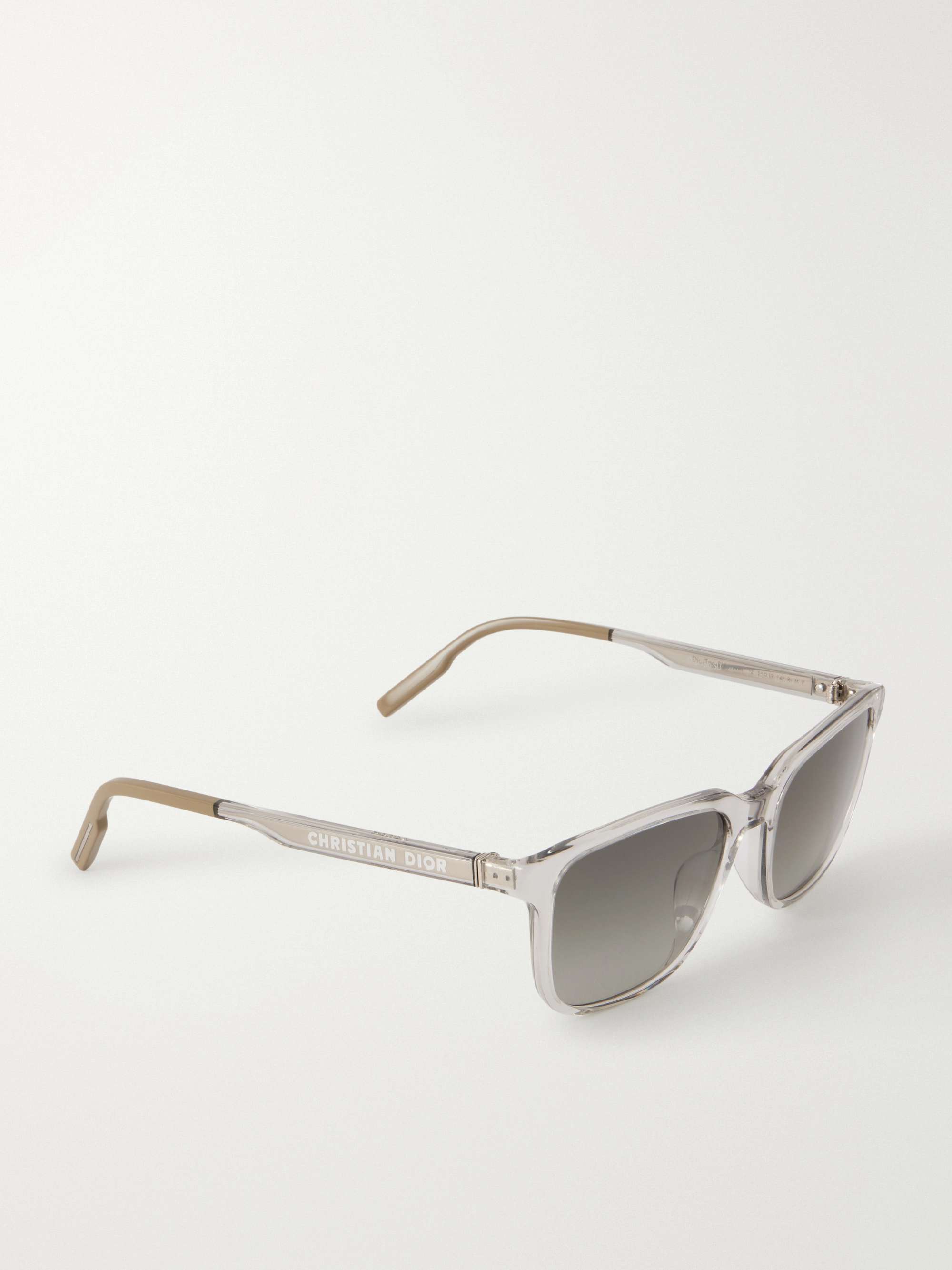 DIOR EYEWEAR DiorTag SU Transparent Geometric Acetate Sunglasses
