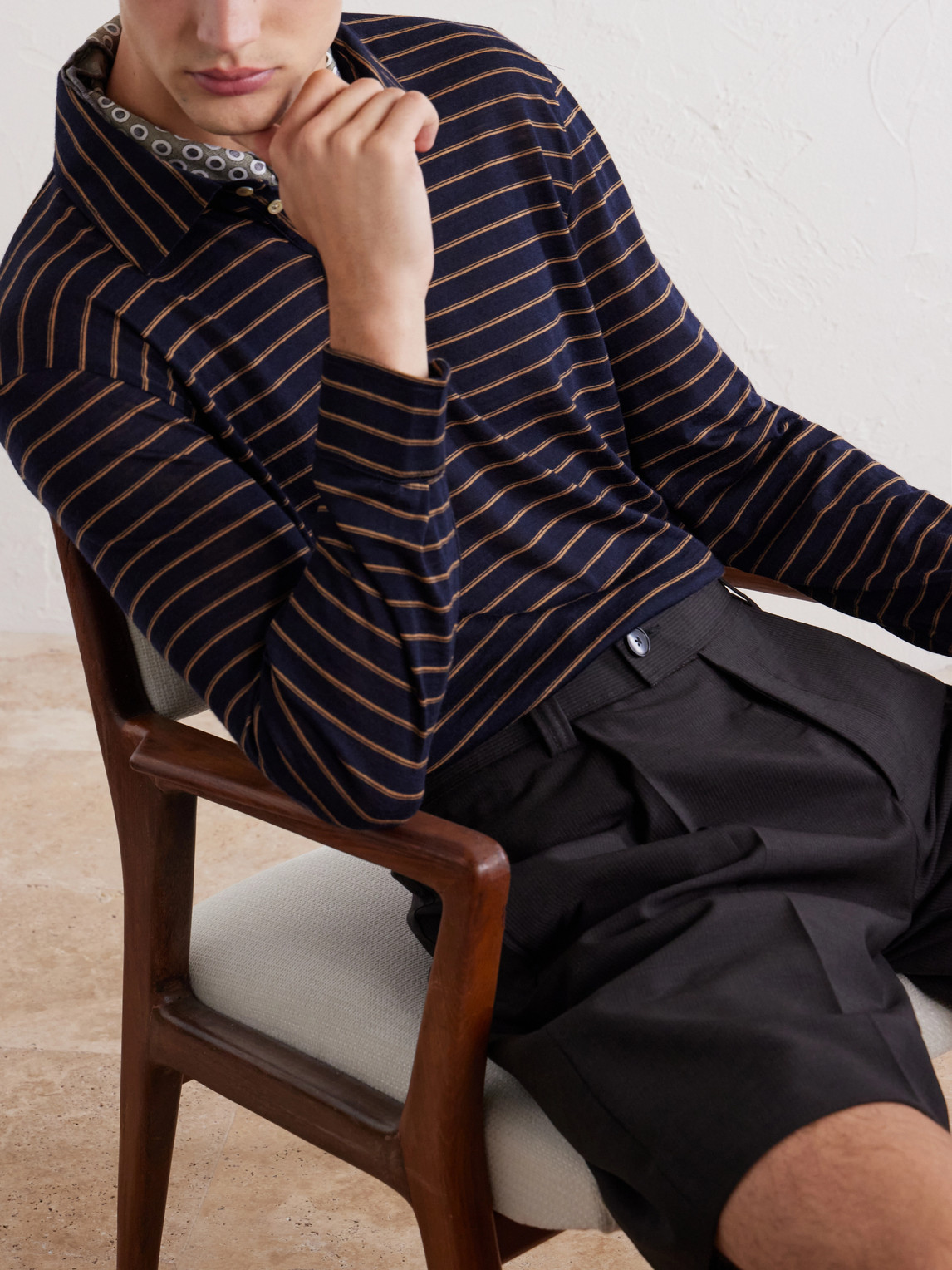 Raya Striped Cotton-Jersey Polo Shirt