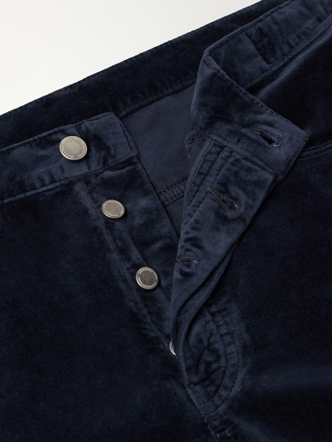 Straight-Leg Cotton-Velvet Trousers