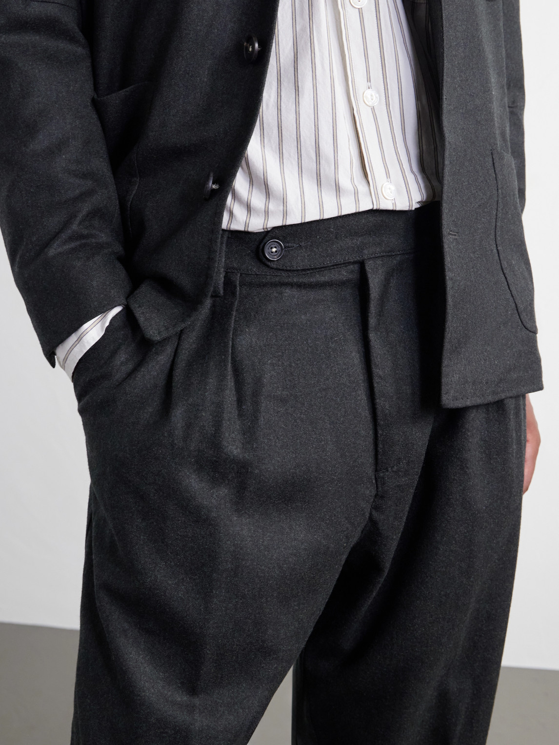 Stan Straight-Leg Pleated Virgin Wool Suit Trousers