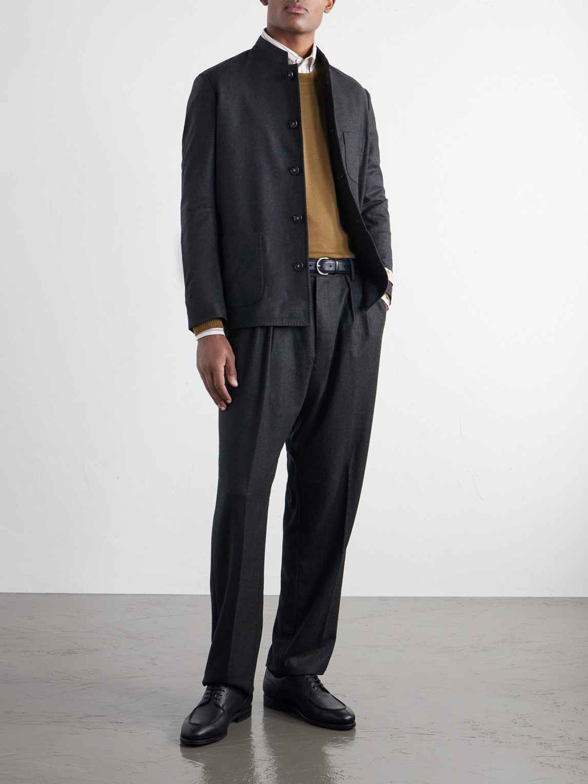 Stan Straight-Leg Pleated Virgin Wool Suit Trousers