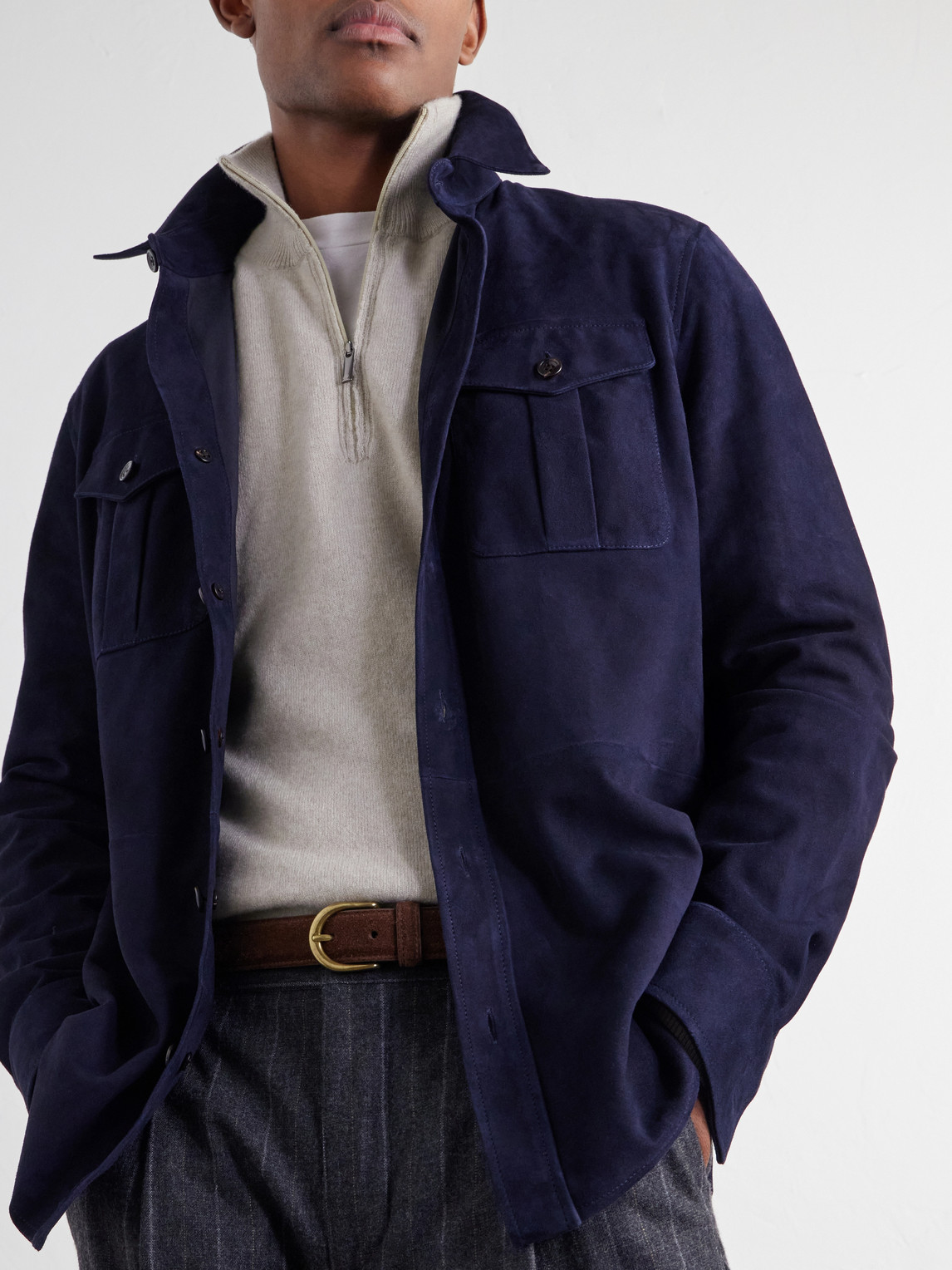 Liam Cashmere Half-Zip Sweater